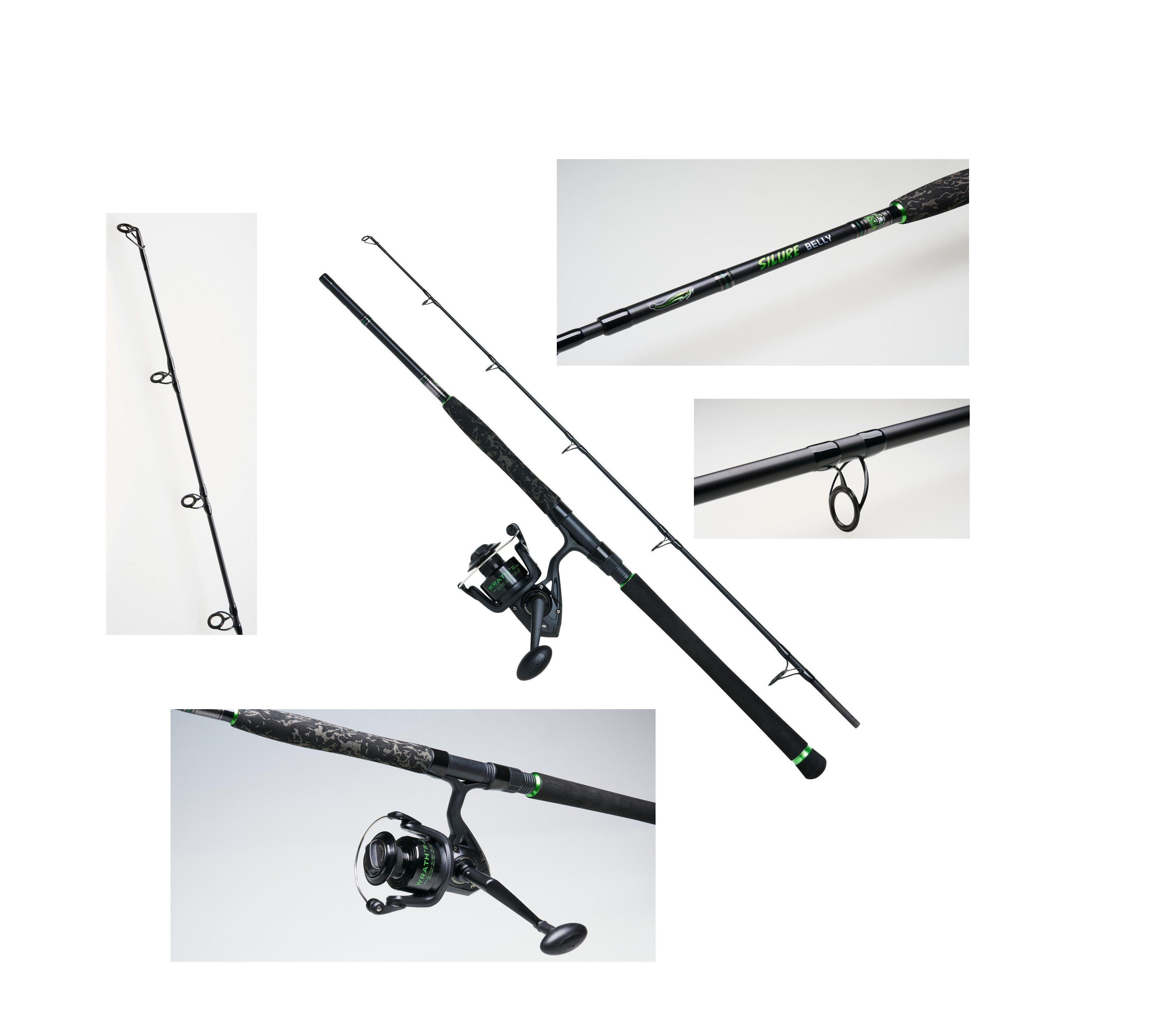 MADCAT Spinnrute MADCAT Penn Set Silure Belly 1.70M 100-250g Combo - Wels Waller, Modernes Design mit toller Penn Rolle