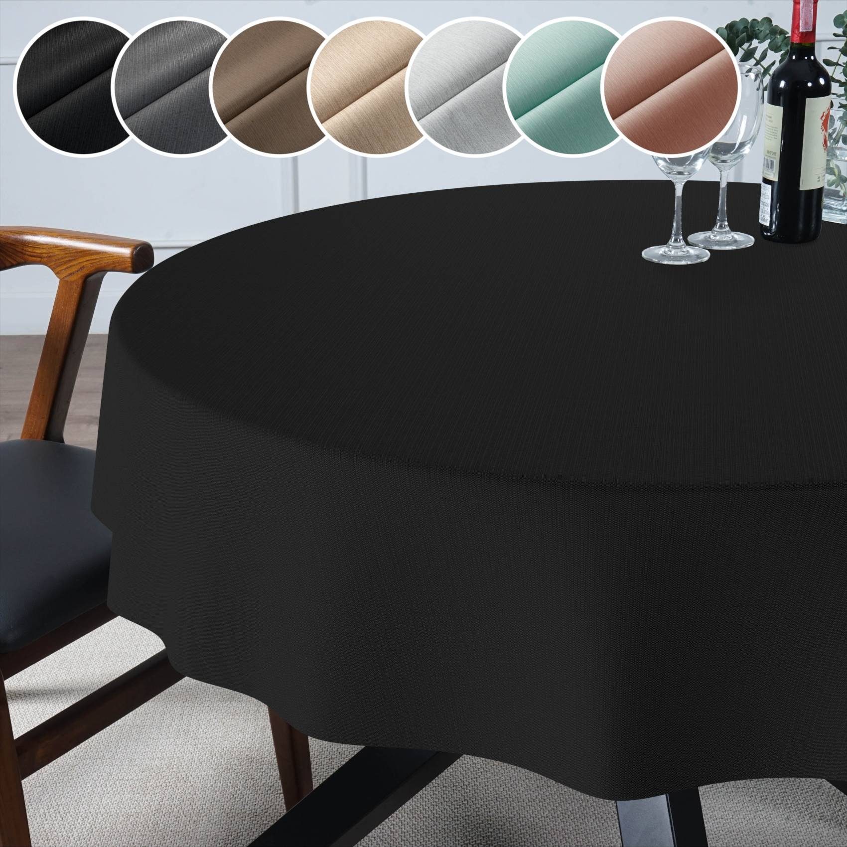 ANRO Tischdecke Hochwertig Tischwäsche mit Beschichtung (Einzelstück 1-tlg), Premium TEFLON und 2-Fache Acryl Beschichtung