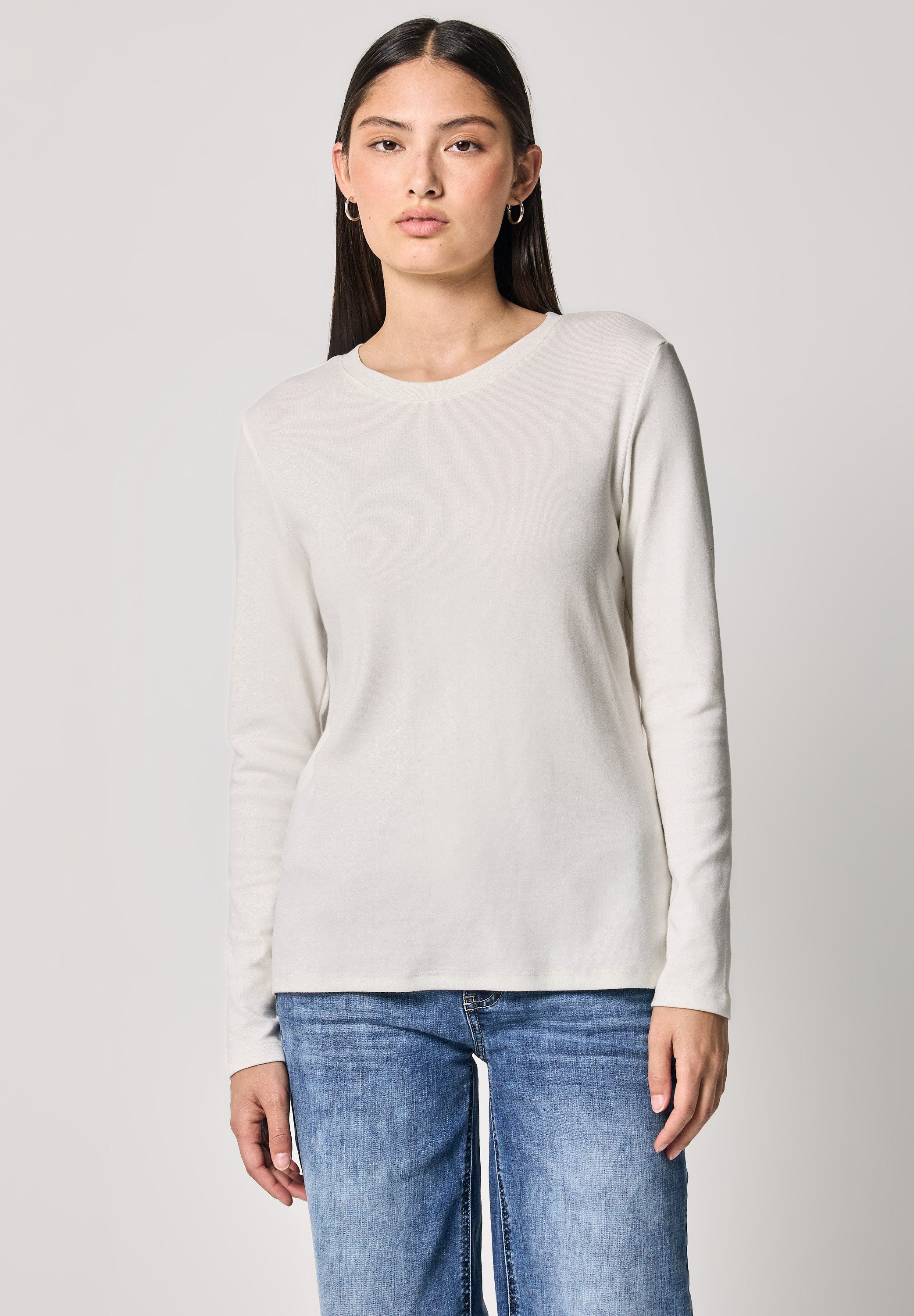 STREET ONE STUDIO Langarmshirt im soften Baumwoll-Mix