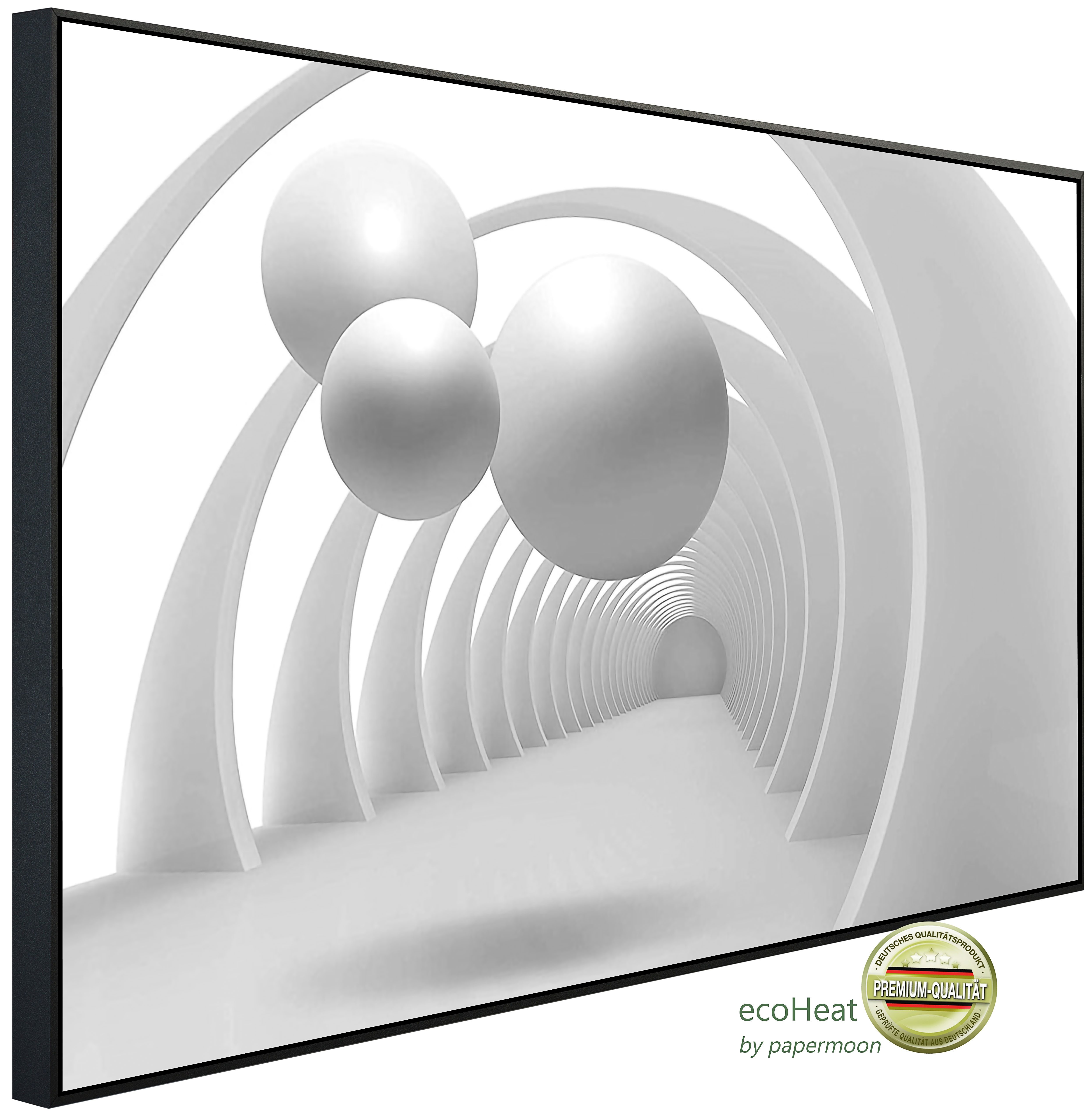 Papermoon Infrarotheizung INFRAROT-BILD-HEIZUNG, Abstrakt 3D Effekt, TÜV-Rheinland/GS zertifiziert, angenehme Strahlungswärme