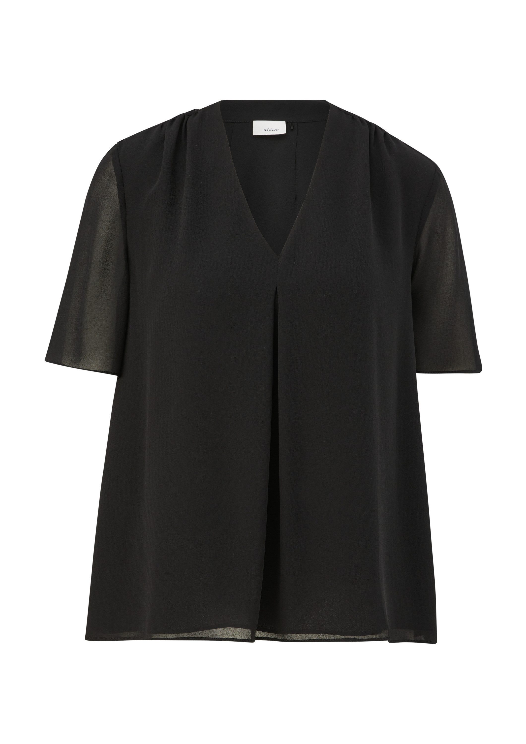 s.Oliver Kurzarmbluse Bluse Bluse mit V-Ausschnitt günstig online kaufen
