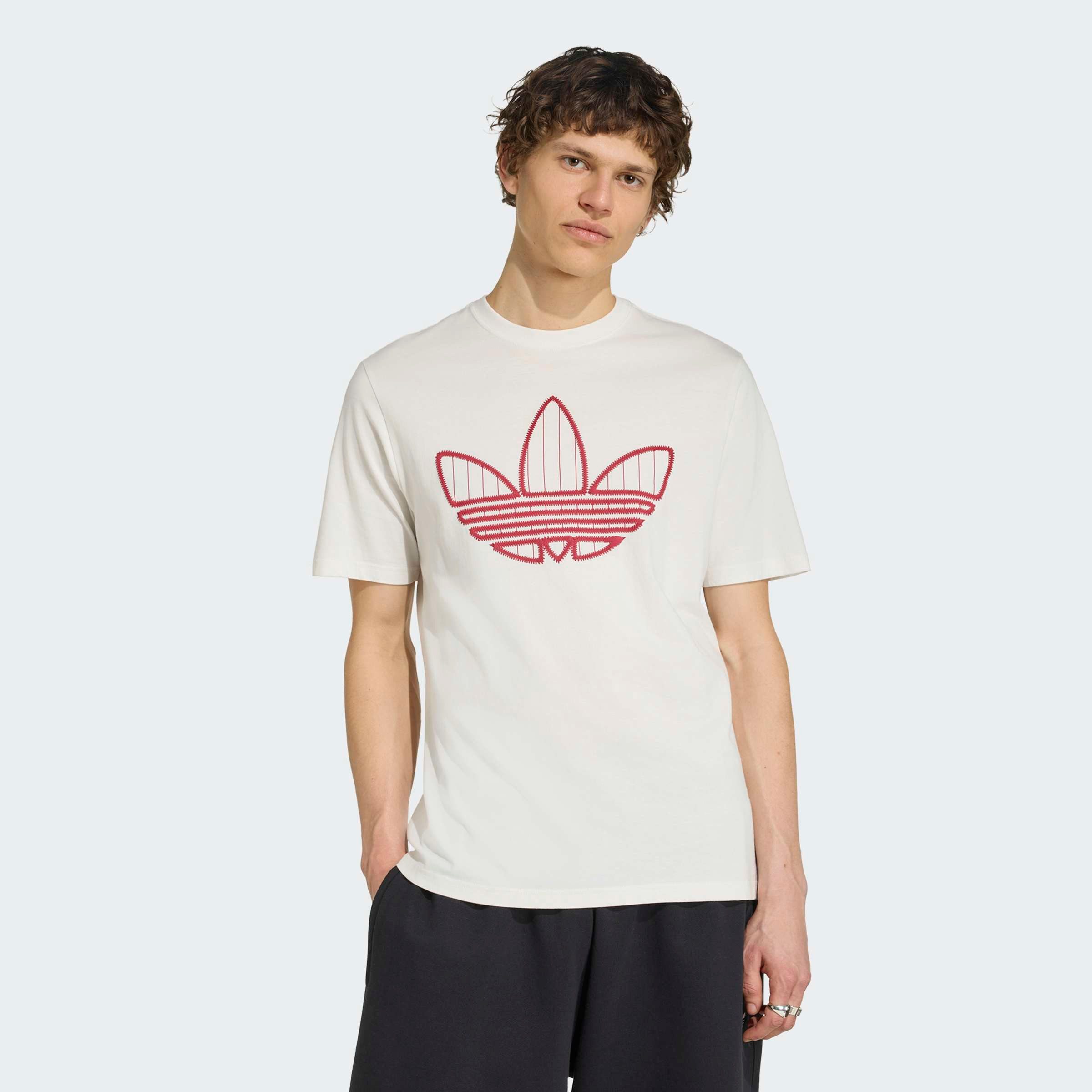 adidas Originals T-Shirt TREFOIL INFILL für Erwachsene, mit sportlichem Stil, ohne Verschluss, aus Baumwolle