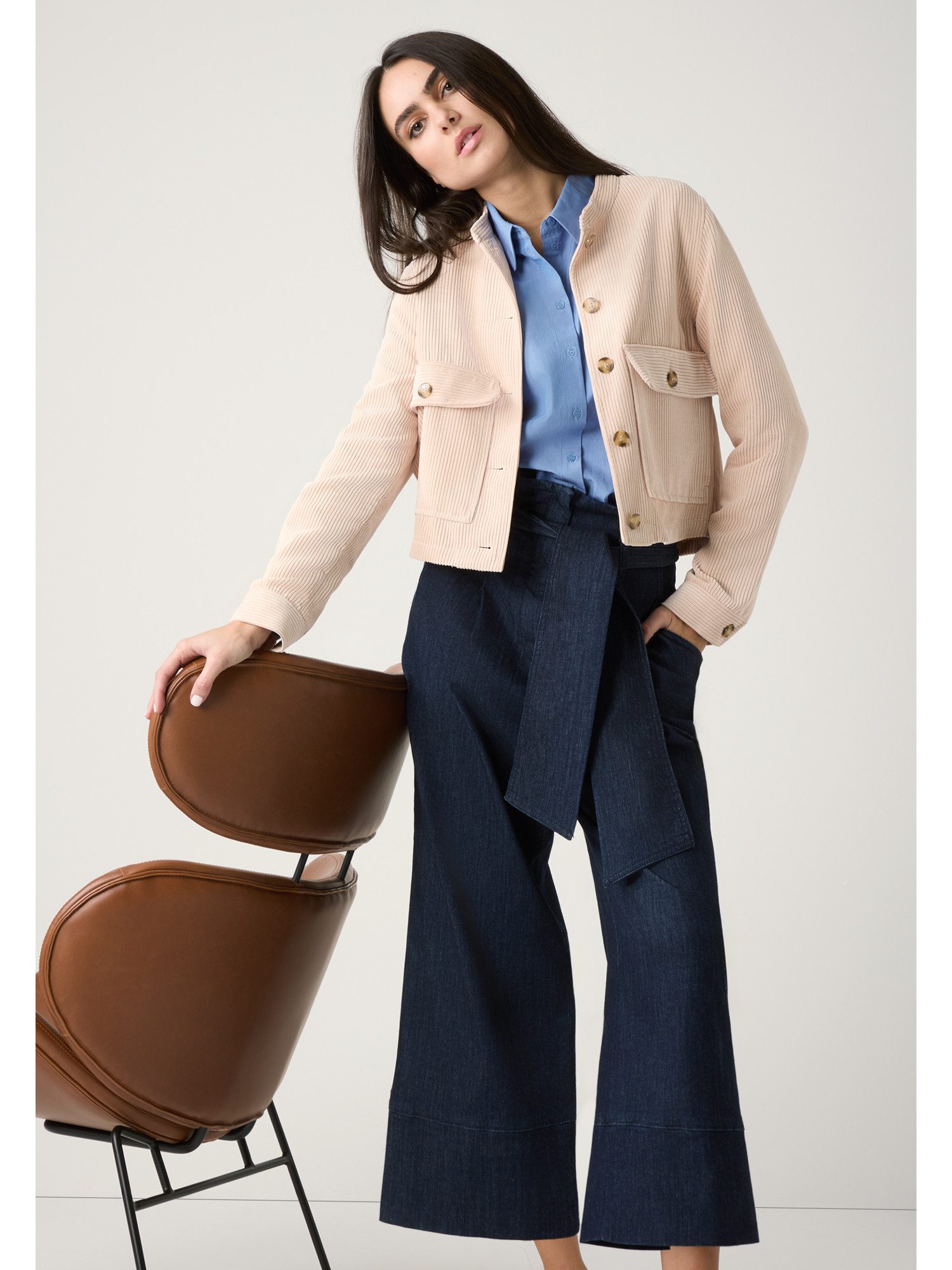 MORE&MORE Langarmbluse klassische Businessbluse