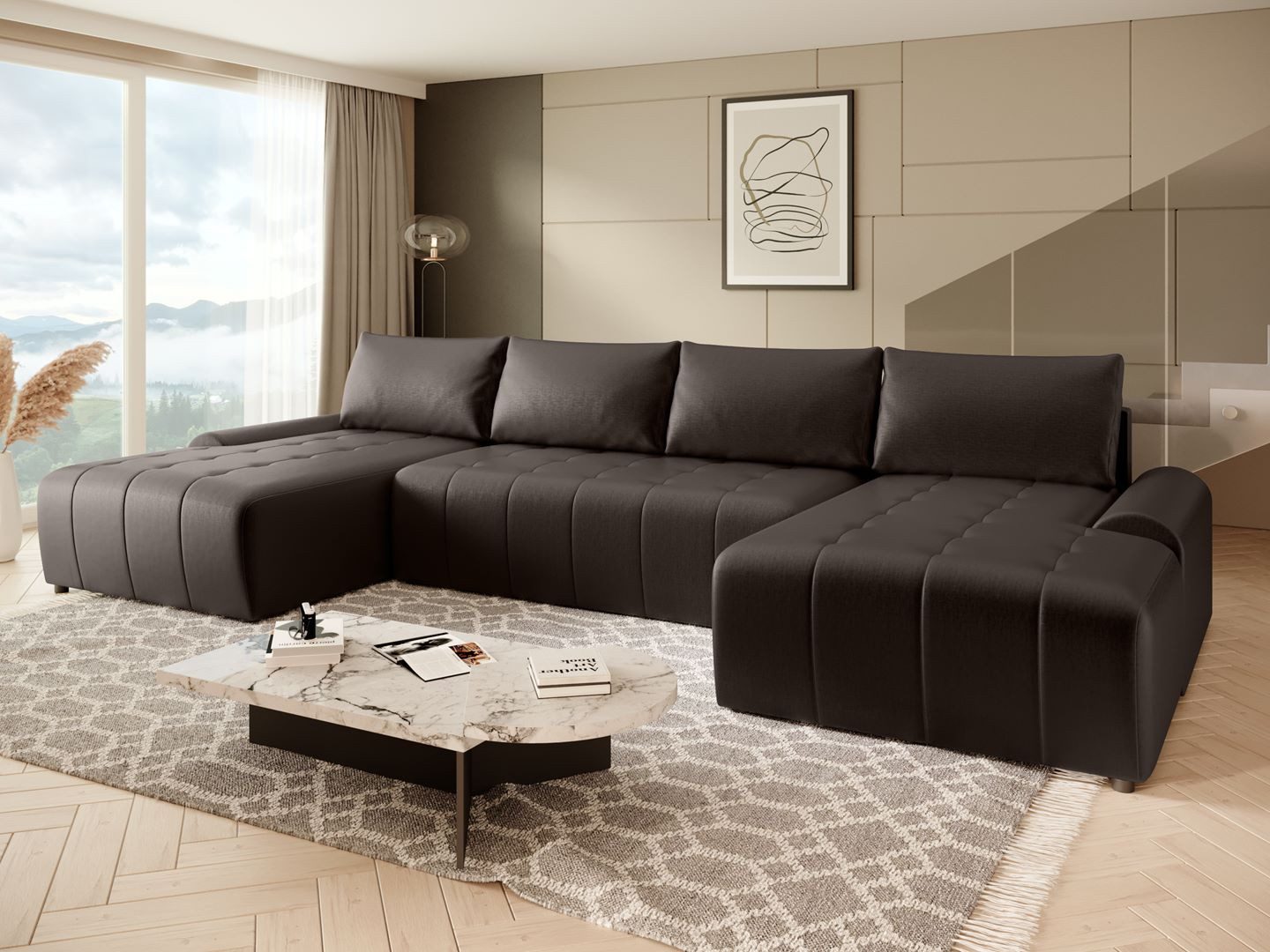 Beautysofa Ecksofa Costa U, inkl. Schlaffunktion, günstig online kaufen
