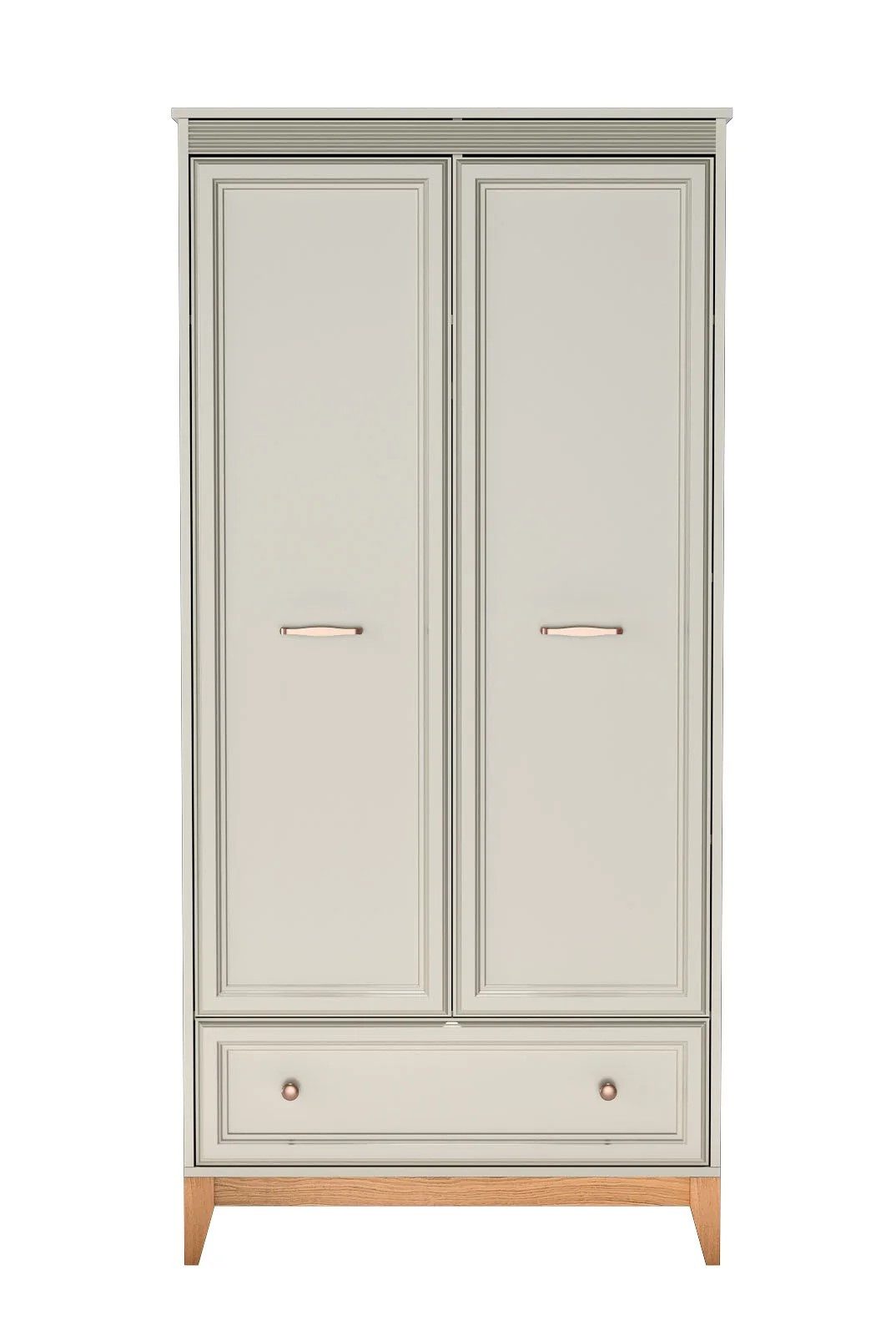 99rooms Drehtürenschrank Dore (Schrank, Garderobenschrank) Stilvolles Design mit natürlicher Ausstrahlung, Soft-Close-Funktion
