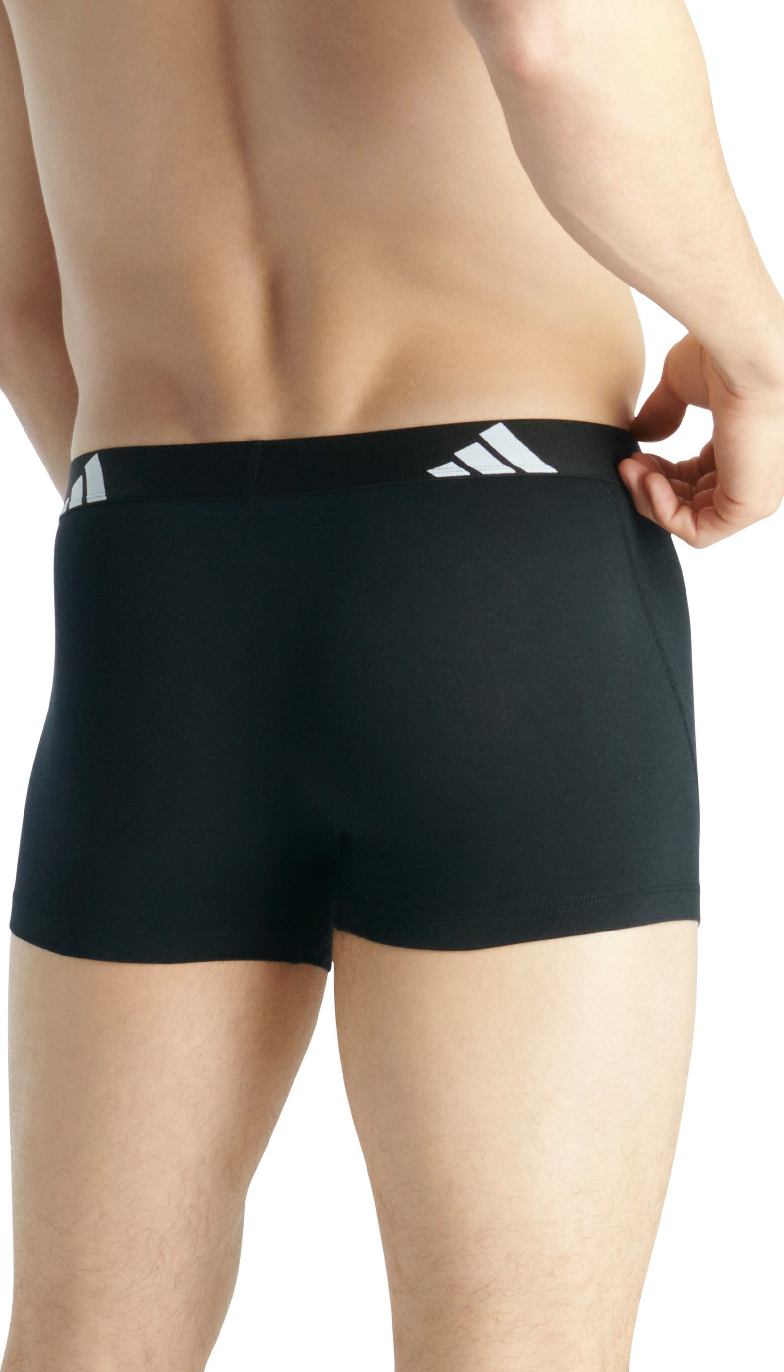 adidas Sportswear Trunk Active Flex Cotton (3er Pack) elastischer Logo-Bund, ohne Eingriff, Single Jersey-Qualität