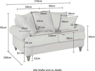 Home affaire 2-Sitzer WESTMINSTER, mit Federkern-Polsterung