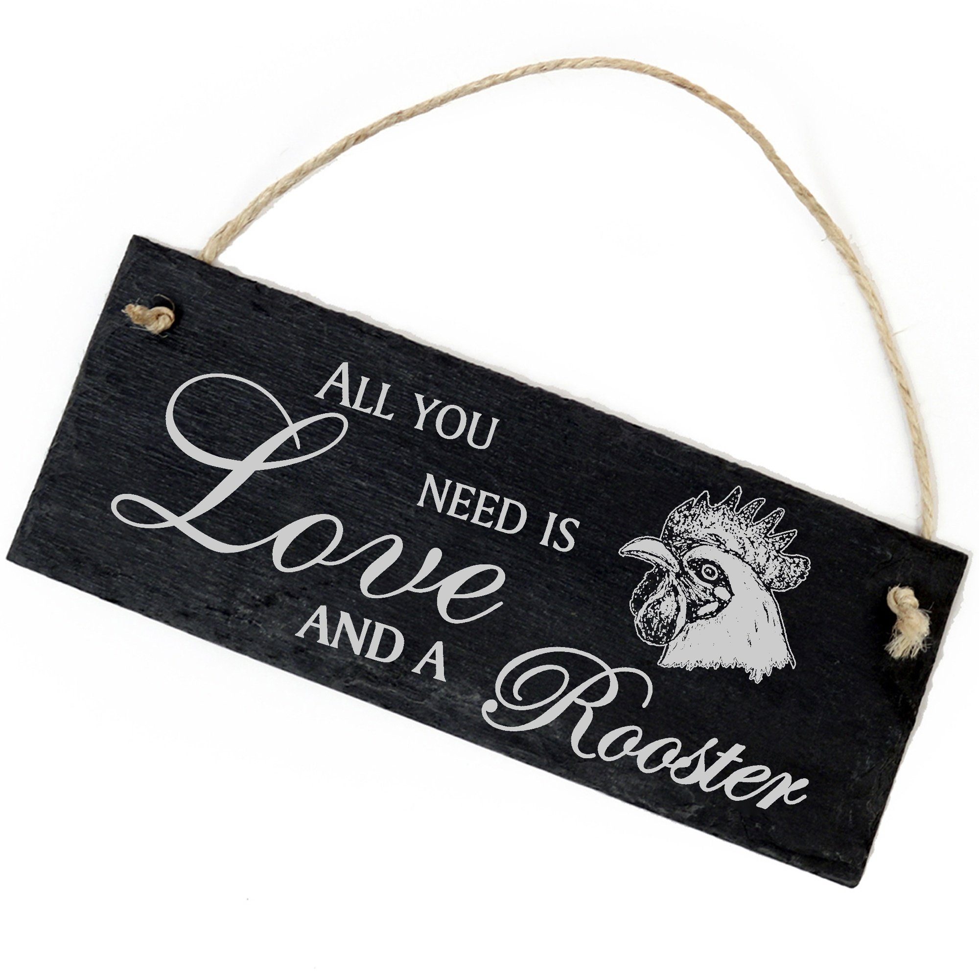 Love is Rooster Dekolando need 22x8cm Hängedekoration and a Hahn All you