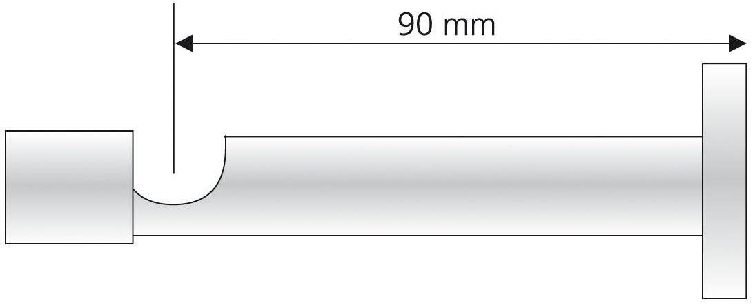 Träger, Liedeco, (1-St), mit Ø Gardinenstangen Schraubkappe 16 mm für Gardinenstangen, goldfarben/matt