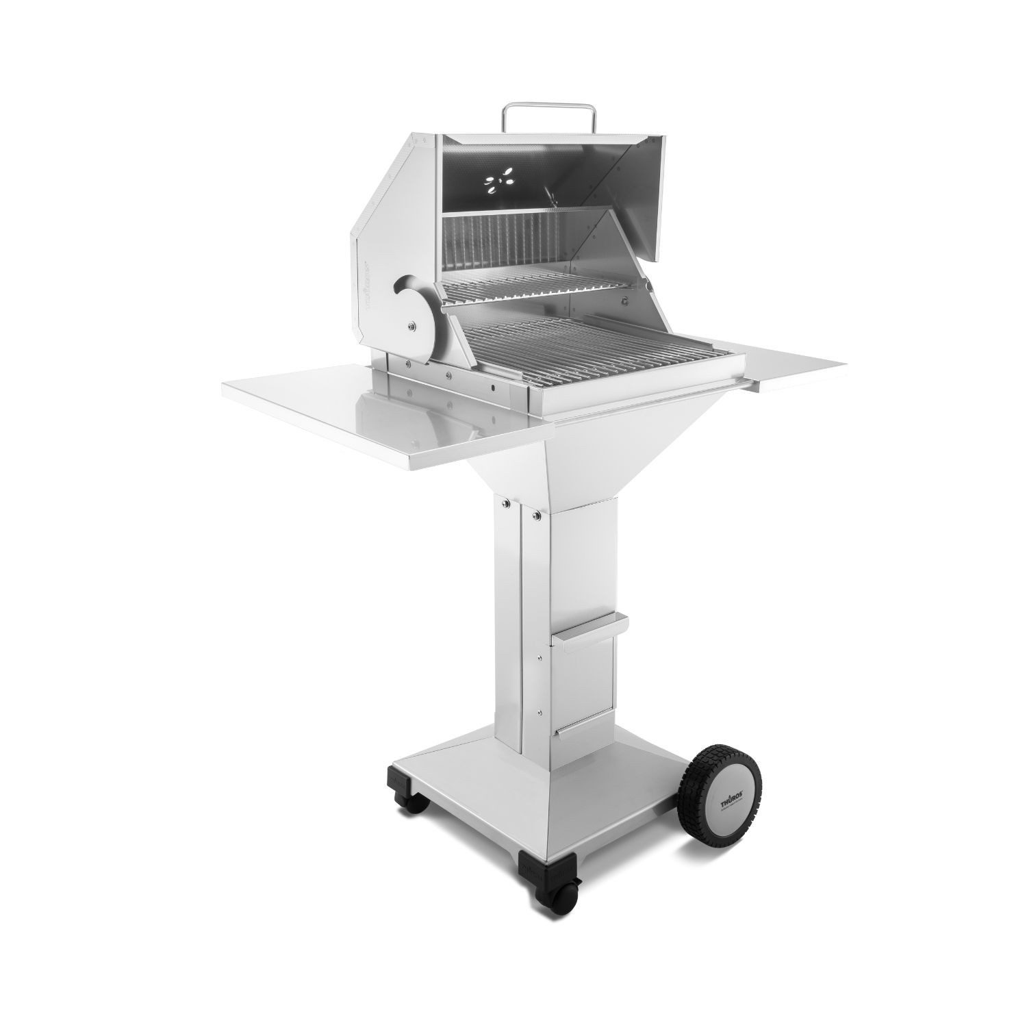 Thüros Holzkohlegrill Thüros T3 Holzkohle-Grillstation Grillfläche 42 x 42 cm mit 4 Rollen