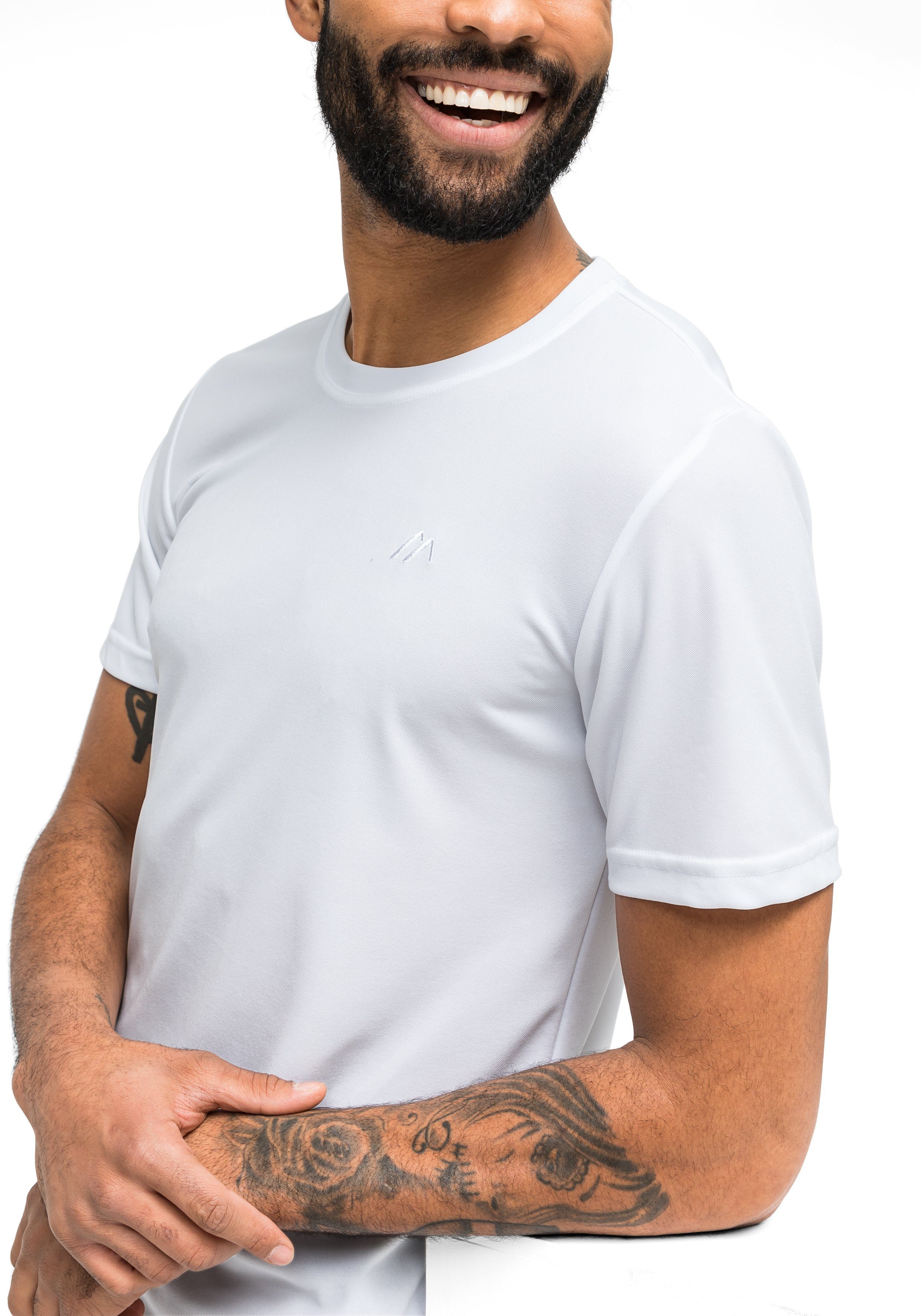 Maier Sports Funktionsshirt Walter Herren T-Shirt, rundhals pique Outdoorsh günstig online kaufen
