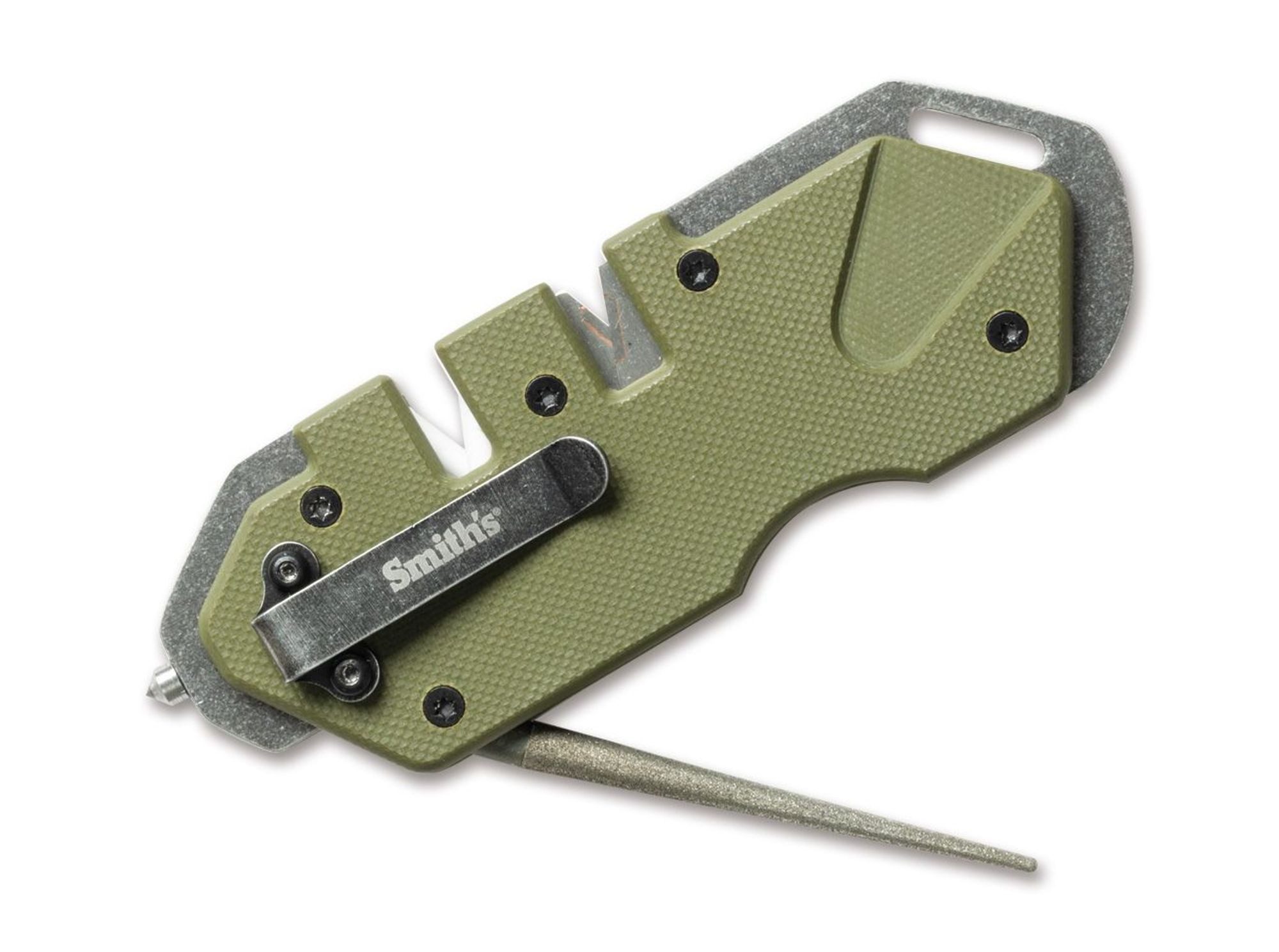 Smiths Messerschärfer Smith's Tactical Pocket Pal Olive Drab