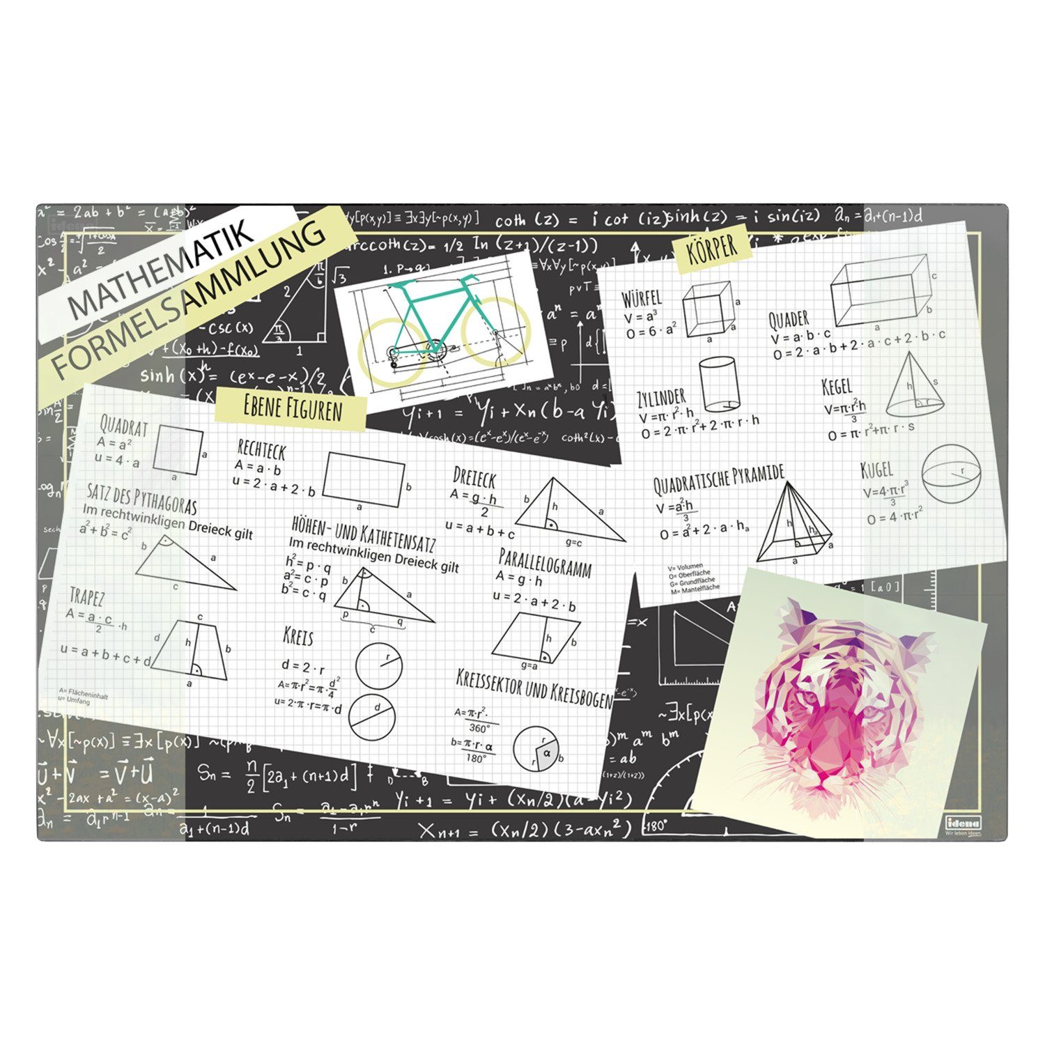 Idena Schreibtischunterlage Idena Schreibunterlage PP 58,5x38,5cm Geometrie