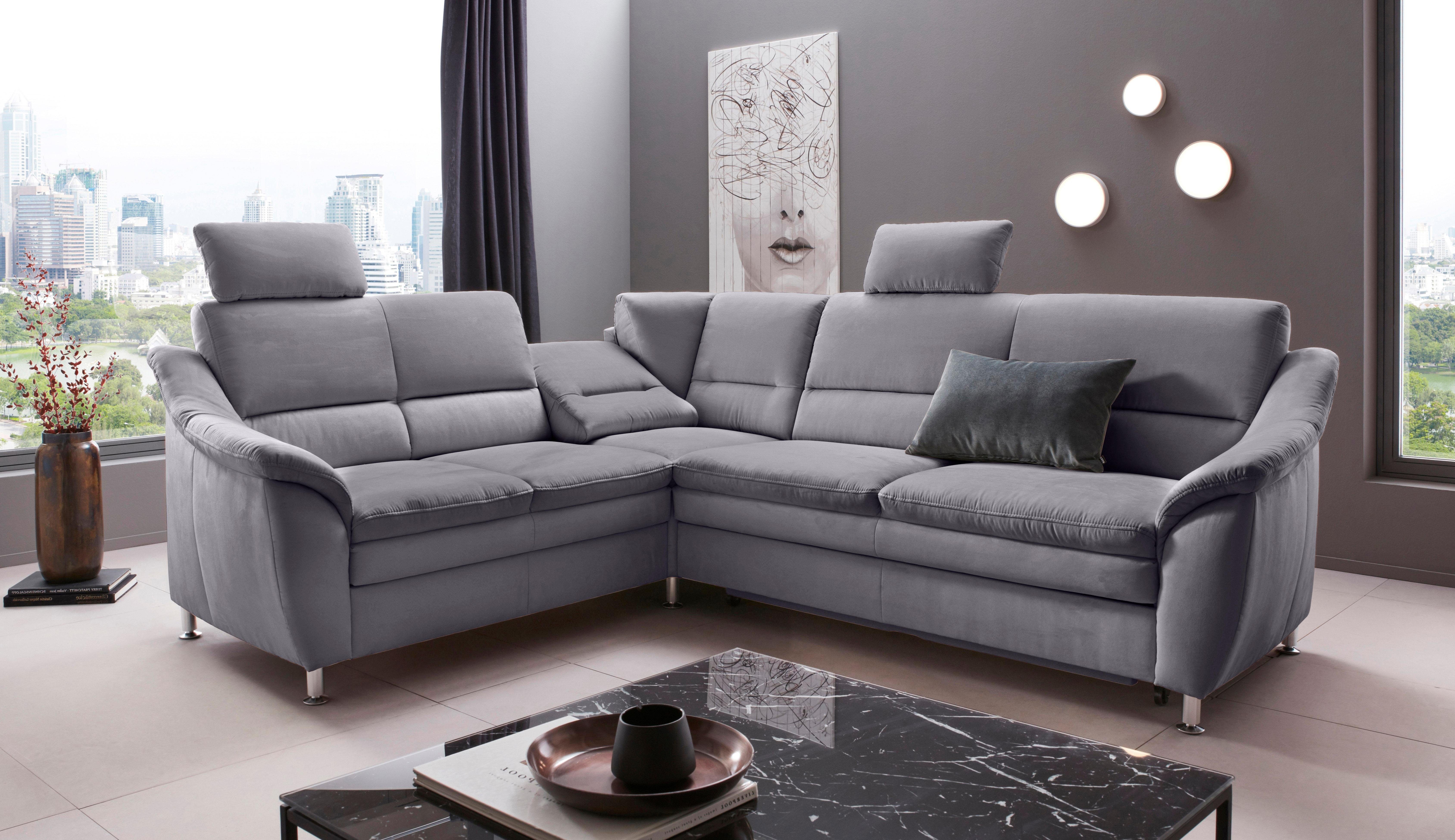 Places of Style Ecksofa Cardoso L-Form, Federkern, wahlweise mit Bett, Schubkasten, teilweise Relaxfunktion