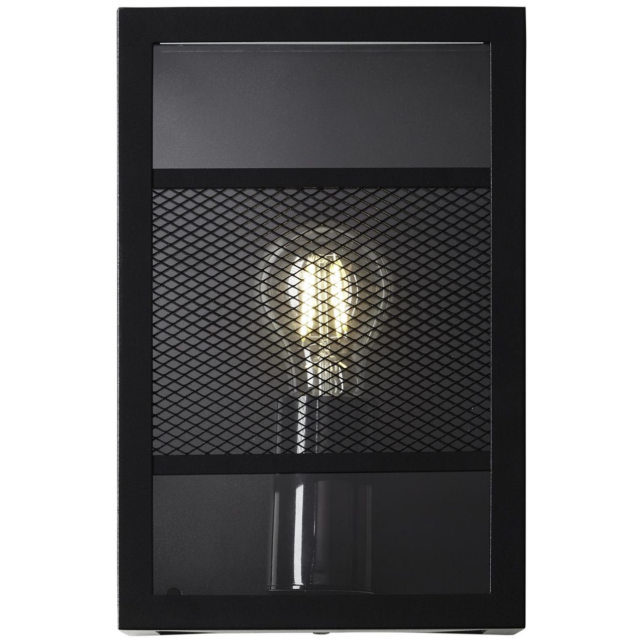 Brilliant LED Außen-Wandleuchte Getta Außenwandleuchte A60, Getta, Lampe, schwarz, Metall/Kunststoff, E27 1x