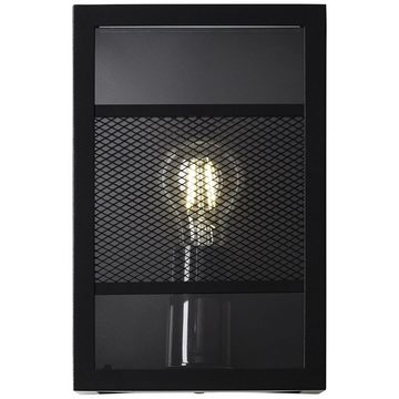 Brilliant LED Außen-Wandleuchte Getta, Lampe, Getta Außenwandleuchte schwarz, Metall/Kunststoff, 1x A60, E27