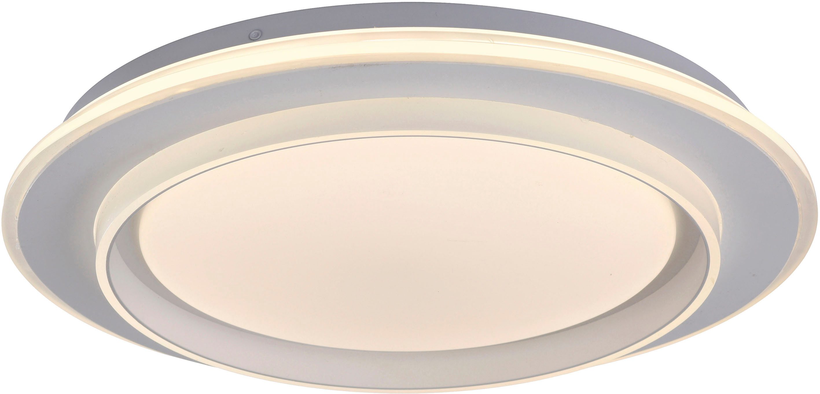 JUST LIGHT LED Deckenleuchte LAGO, CCT - über Fernbedienung, LED fest integriert, warmweiß - kaltweiß, CCT-Farbtemperatursteuerung, Infrarot-FB, Stufenlos dimmbar, Memory