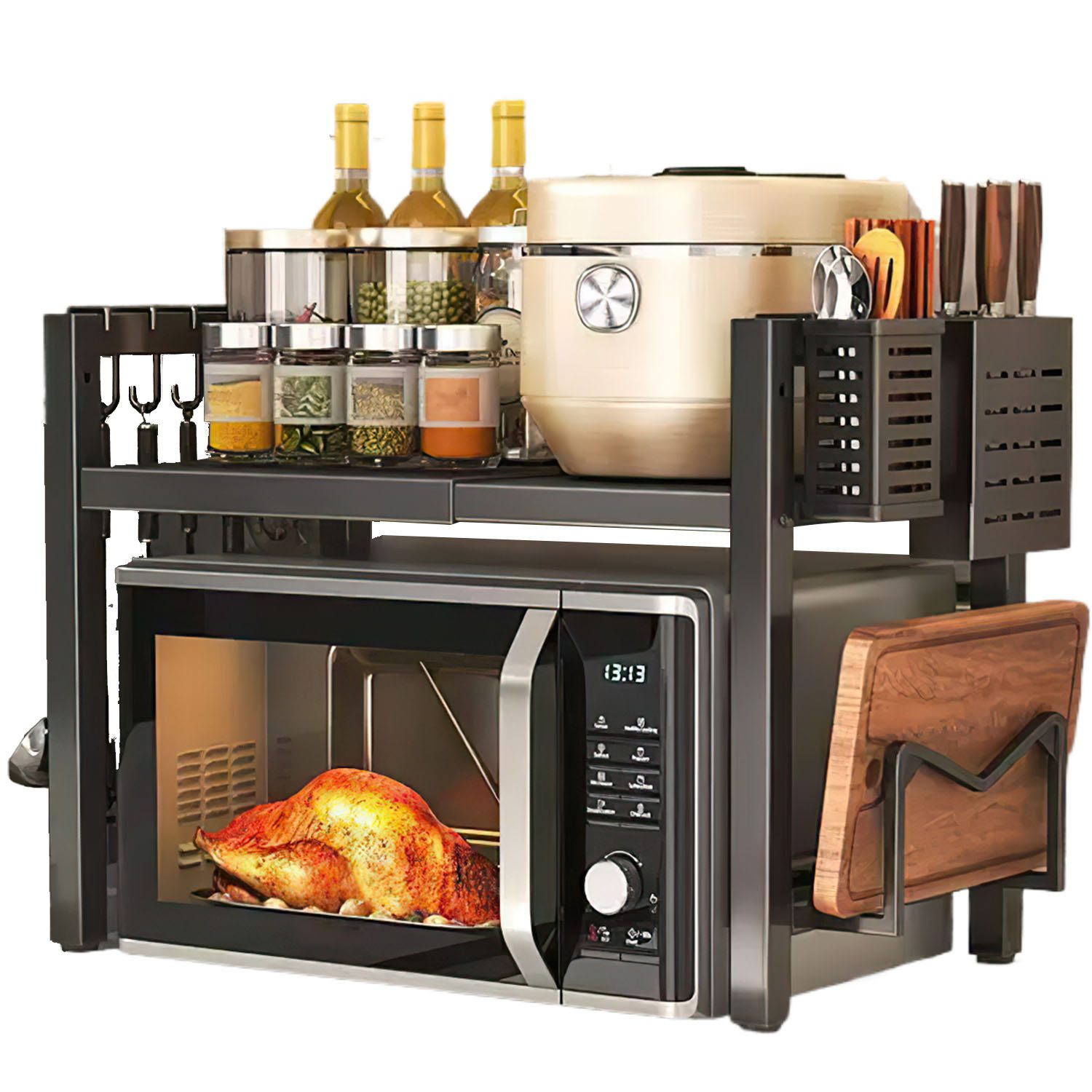 SURFOU Standregal Mikrowellen Regal 2-Stufig Microwave Shelf Schrank Küchen günstig online kaufen