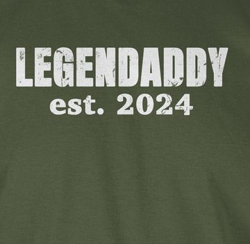 Shirtracer T-Shirt Legendaddy est. 2024 weiß Vatertag Geschenk für Papa