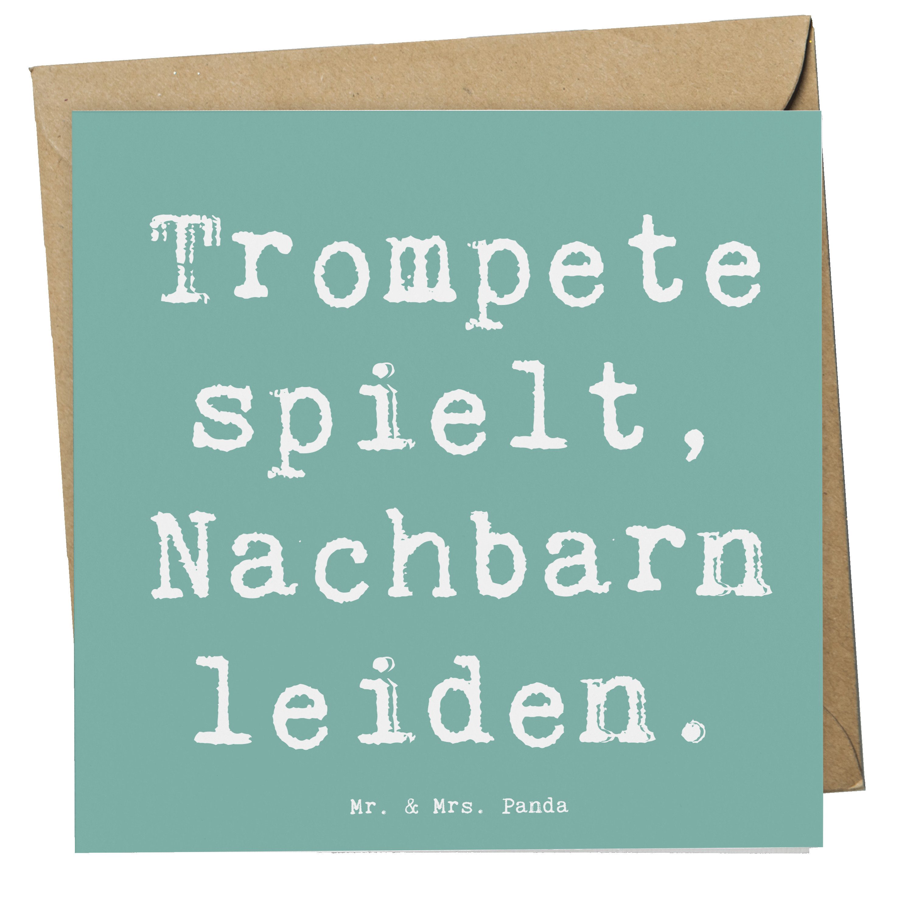 Grußkarte Trompete Freude - Meeresbrise - Geschenk, Nachbarschaft, Karte, Hochw