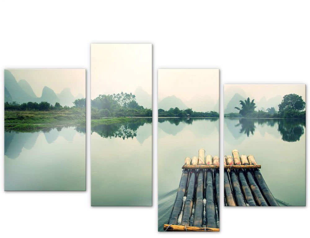 (4-teilig), (Set, in China 4 Floßfahrt Bilder St) Wall-Art Mehrteilige