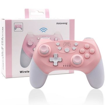 HYTIREBY Wireless Controller für Nintendo Switch/PC/IOS/Android Gamepad Gaming-Controller (mit programmierbarer Funktion Double Shock, 6-Axis Gyroscope Gamepad)