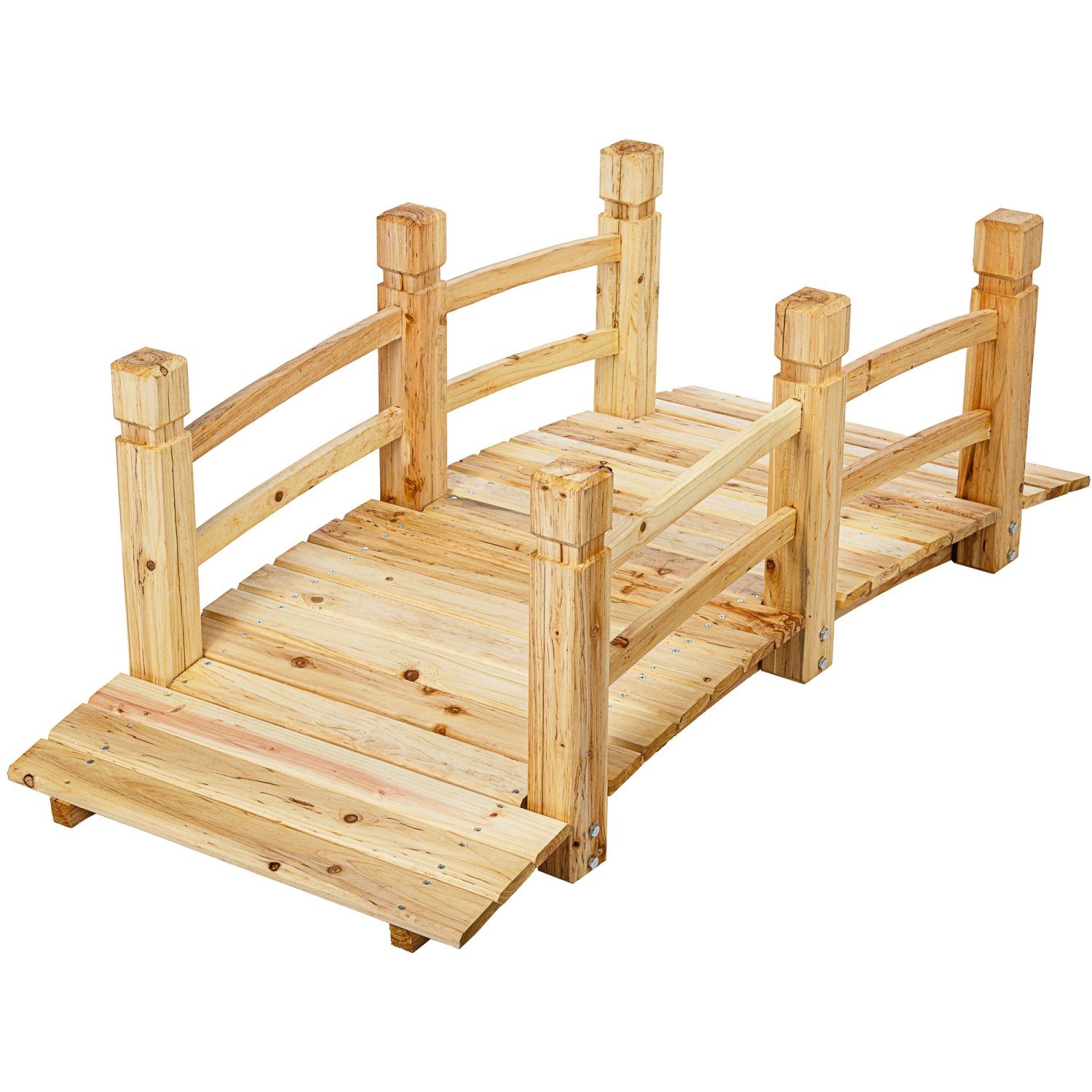MAXSTORE Zierbrücke »Massive Holzbrücke Teichbrücke Dekobrücke