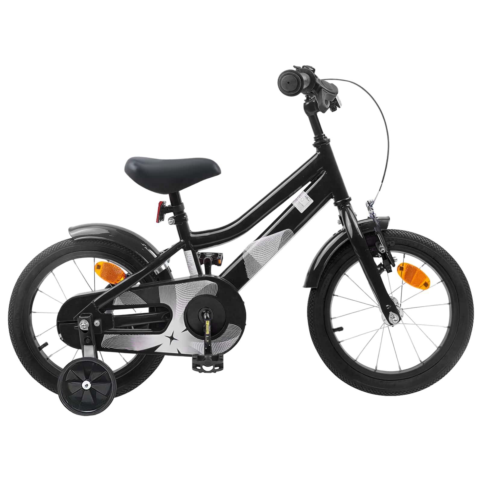 vidaXL Kinderfahrrad 112,5 x 51 x 75 cm Kinderfahrrad 16 Zoll für 4-6 Jahre alt Schwarz Stü
