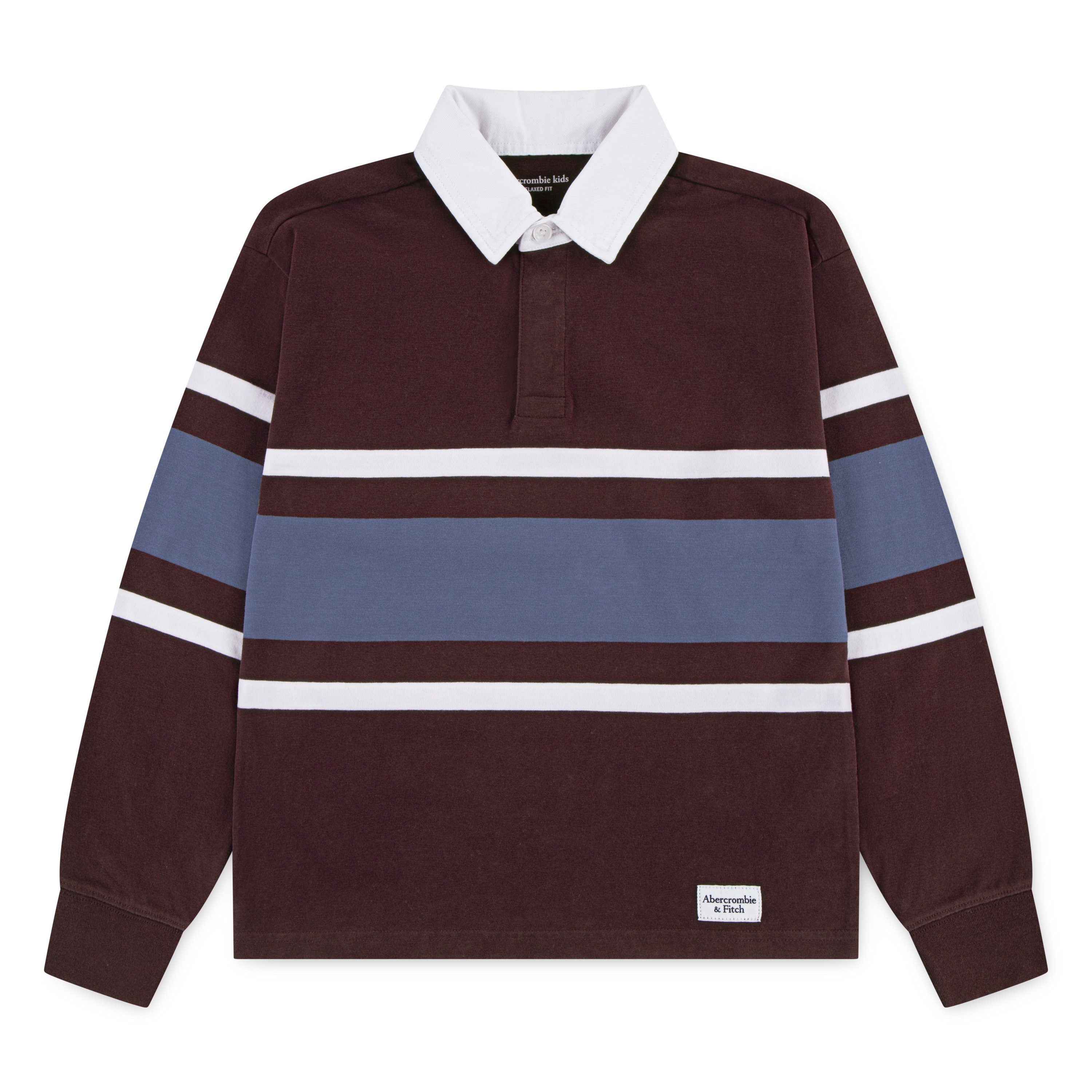Abercrombie Kids Longsleeve AFB LONG SLEEVE RUGBY PO im Rugby-Style, gestreift und mit Polo-Kragen, for boys