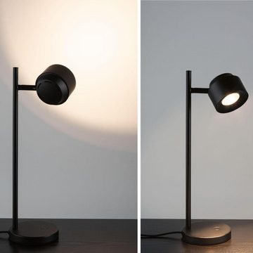 Paulmann LED Tischleuchte LED Tischleuchte Puric Pane in Schwarz 7W 400lm, keine Angabe, Leuchtmittel enthalten: Ja, fest verbaut, LED, warmweiss, Tischleuchte, Nachttischlampe, Tischlampe