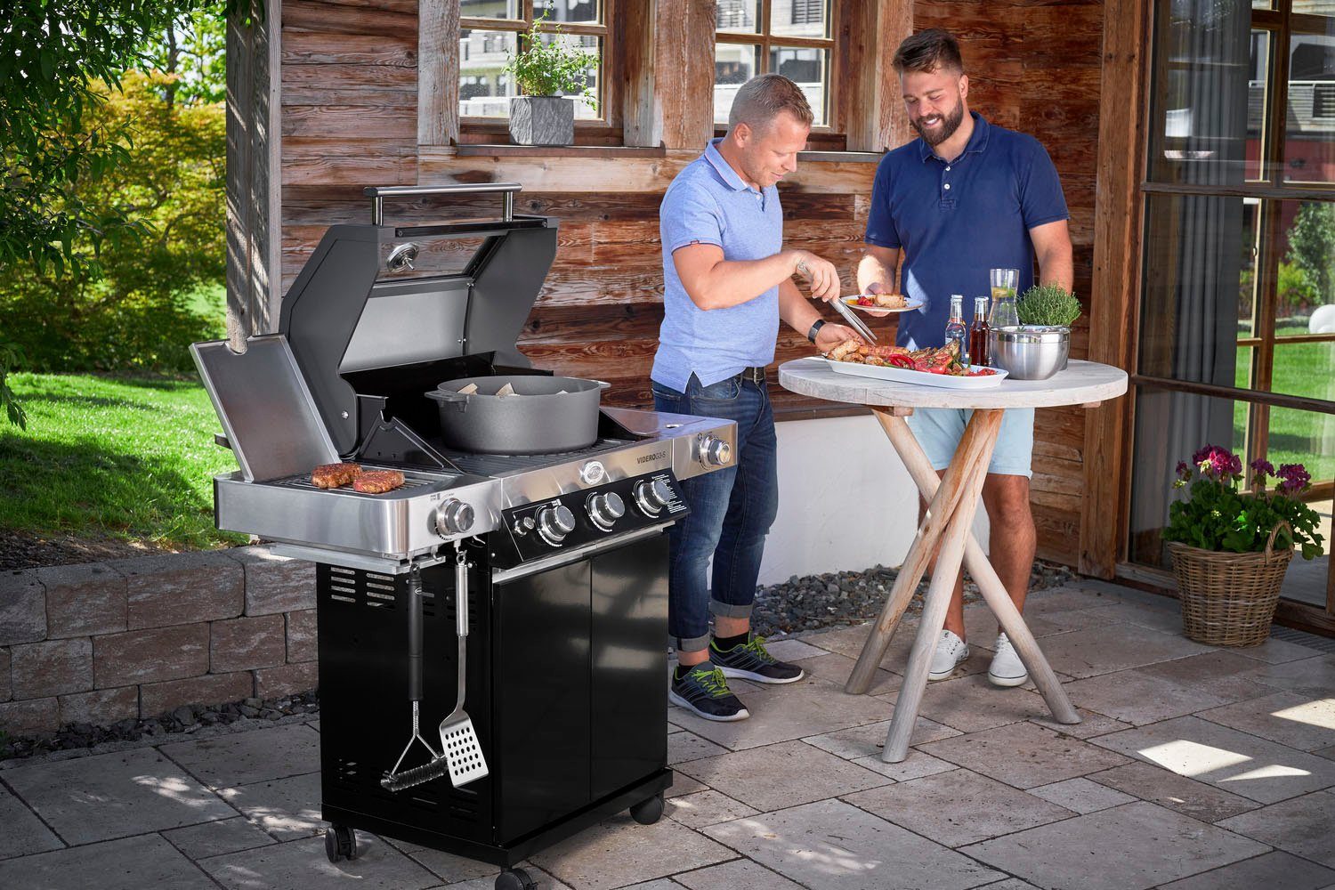RÖSLE Reinigungsbürste No.1, 25168, für Grillroste aus Edelstahl, Stahlborsten, Länge 43 cm