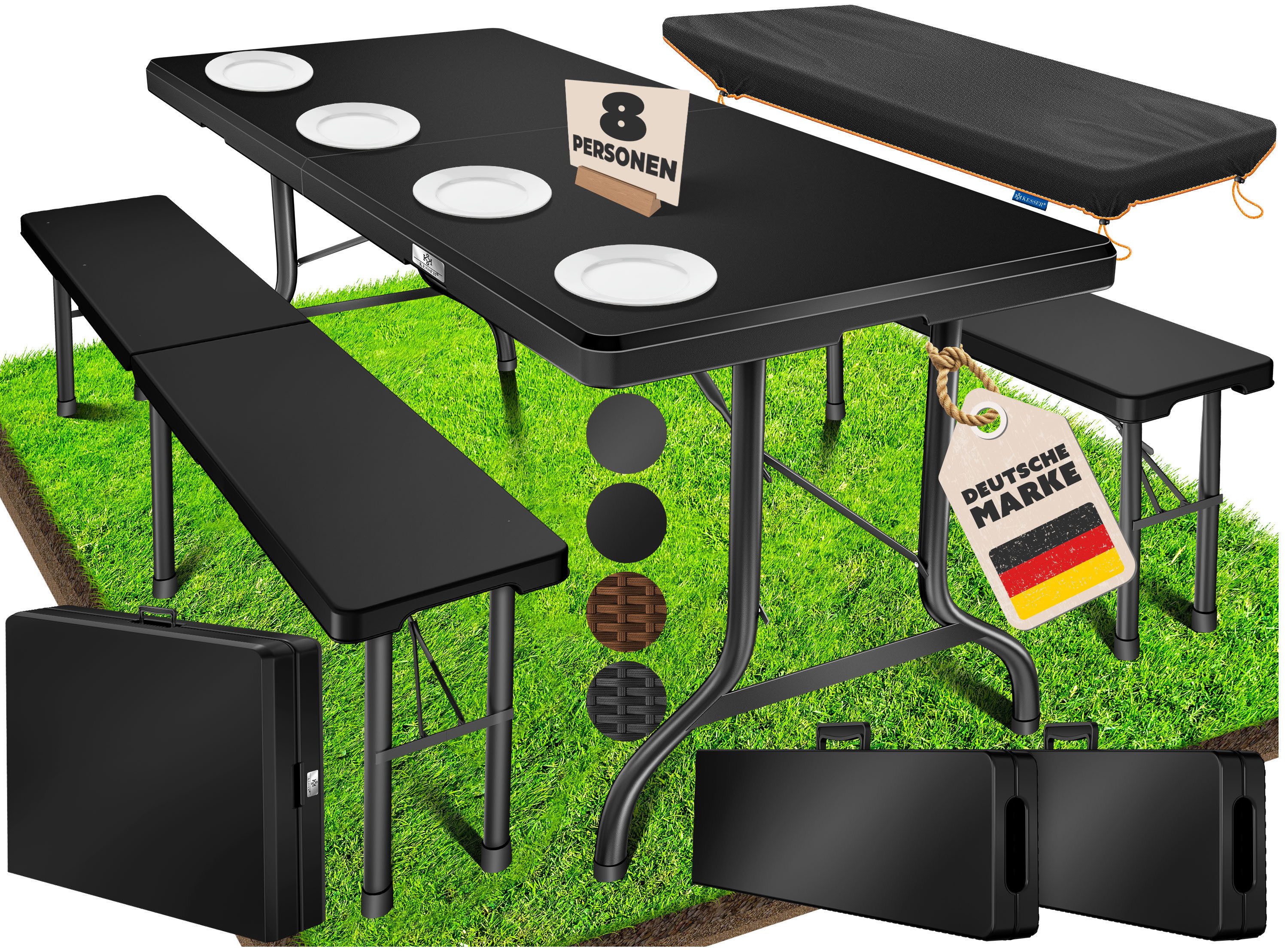 KESSER Bierzeltgarnitur, klappbar Festzeltgarnitur 3-teiliges Set günstig online kaufen
