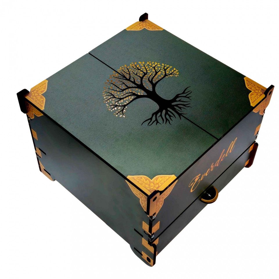 e-Raptor Spiel, Insert - Everdell Green Box + Main Insert + Meeple Insert - UV - englisch