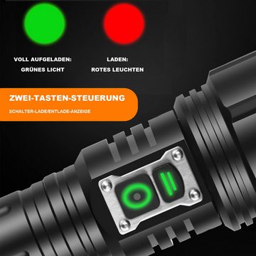 Daisred LED Taschenlampe Taschenlampen LED Aufladbar 2000 Lumen Extrem Hell Zoombares, IPx4 Wasserdichte