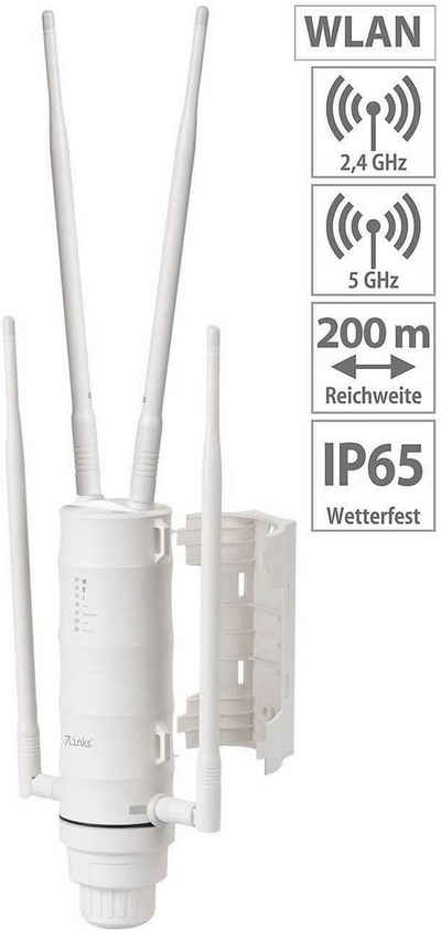 7Links WLR-1200 Wetterfester Outdoor-WLAN-Repeater Antenne mit 1.200 Mbit/s WLAN-Repeater