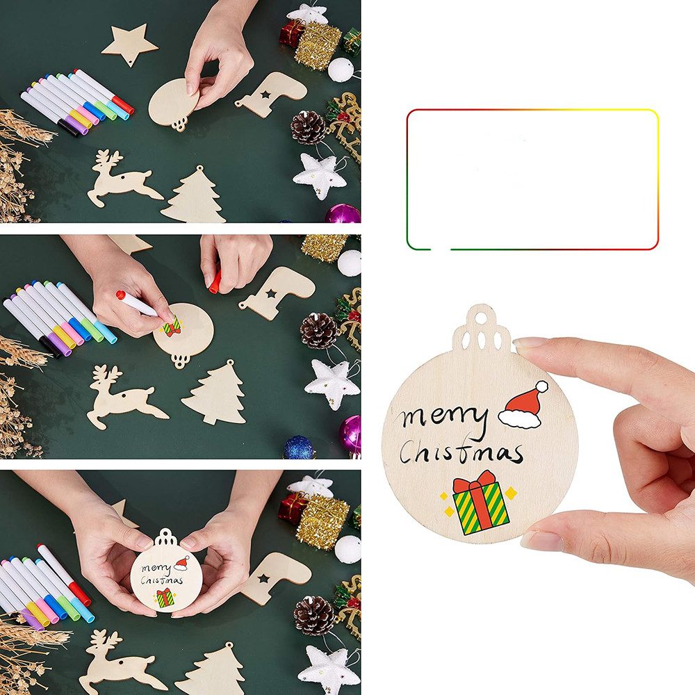 Coonoor Dekohänger Baumbehang 45pcs Weihnachten Kunst und Handwerk Kits (45 günstig online kaufen