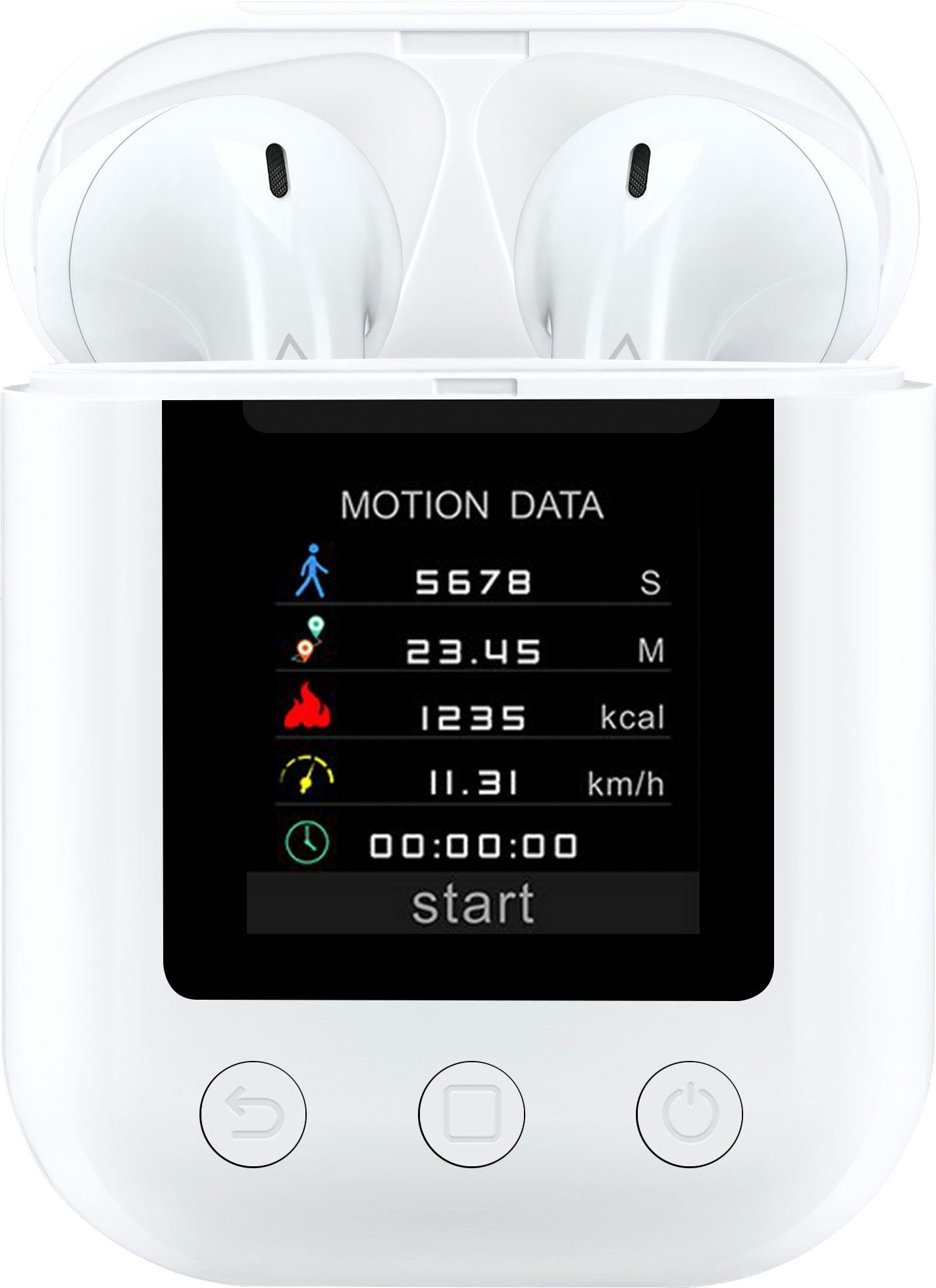 Denver TWM-850 Earbuds wireless mit In-Ear-Kopfhörer MP3-Player (True Bluetooth) Wireless