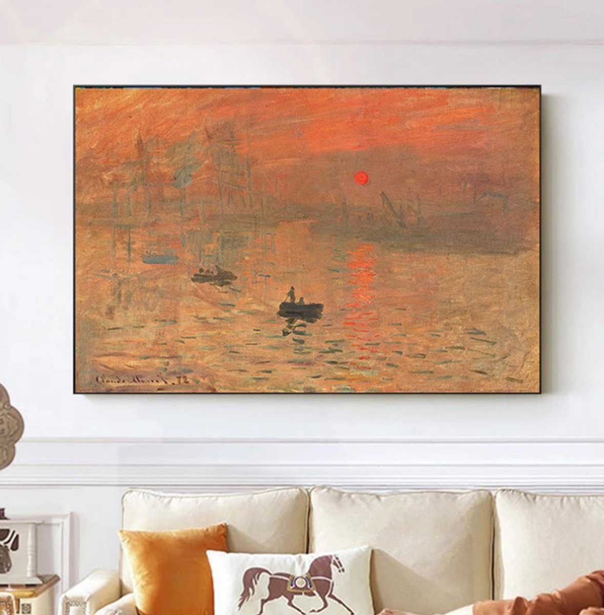 TPFLiving Kunstdruck (OHNE RAHMEN) Poster - Leinwand - Wandbild, Claude  Monet - Sonnenuntergang (Motiv in verschiedenen Größen), Farben: Leinwand  bunt - Größe: 20x30cm