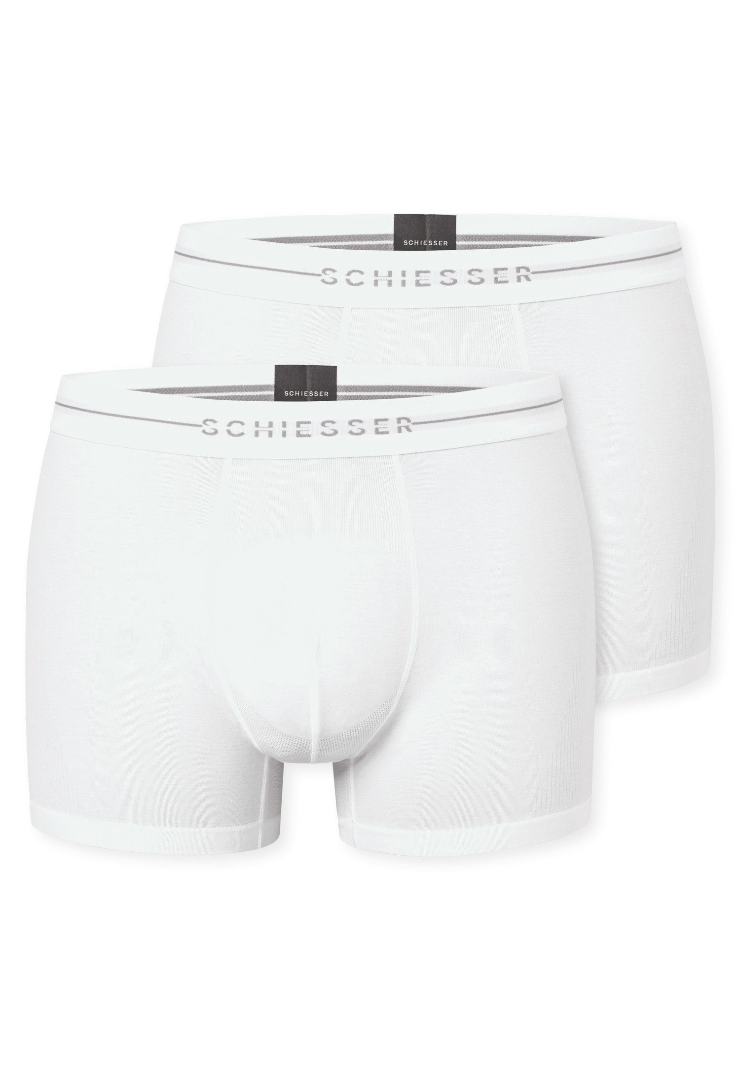 Schiesser Boxershorts Cotton Flex (2er Pack) Baumwollmischung, ohne störende Seitennähte, superweich