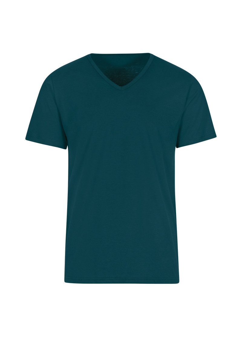 T-Shirt TRIGEMA T Shirt aus Biobaumwolle mit V-Ausschnitt