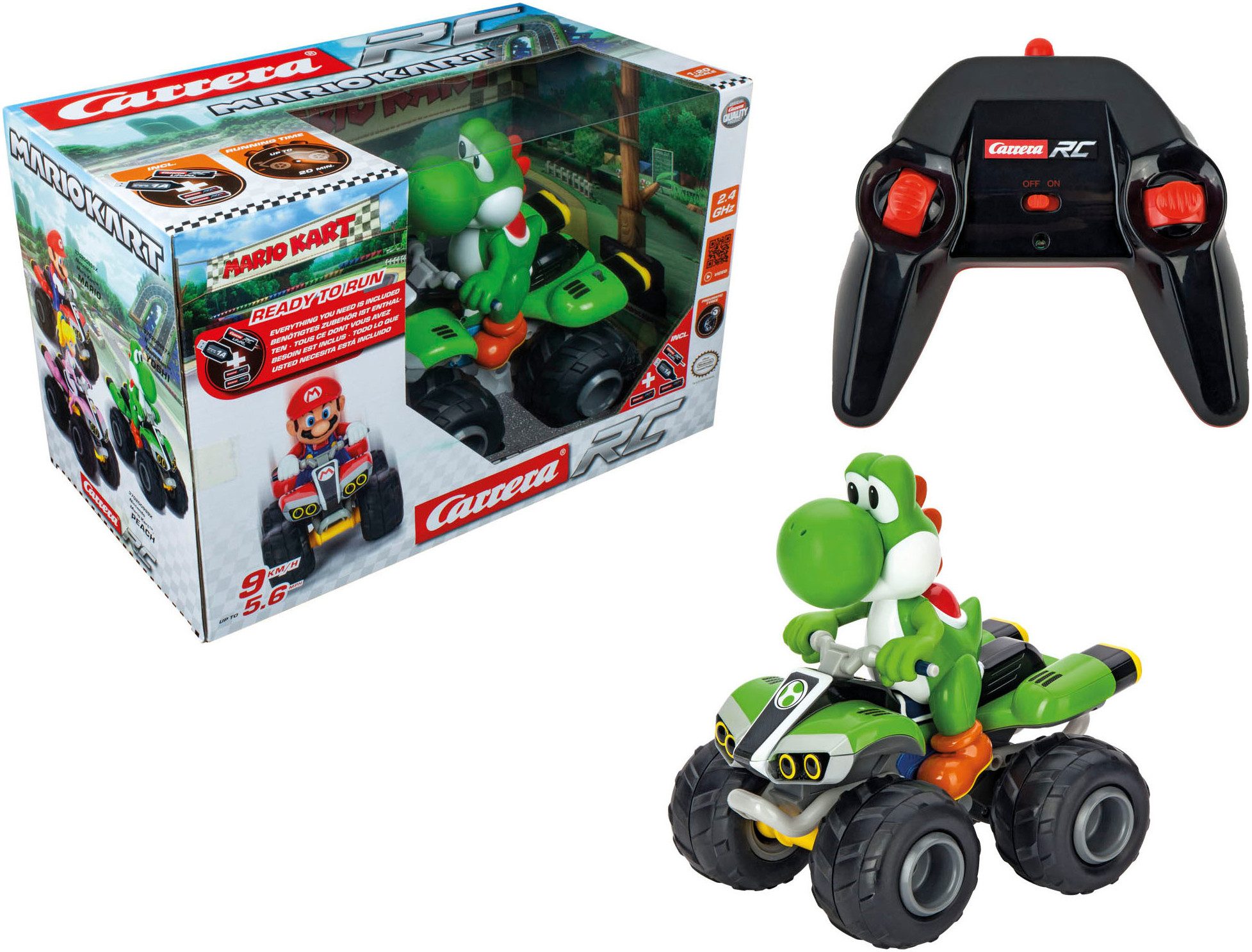 Carrera® RC-Auto Carrera® RC Mario Kart™ - Quad, Yoshi, 2,4GHz