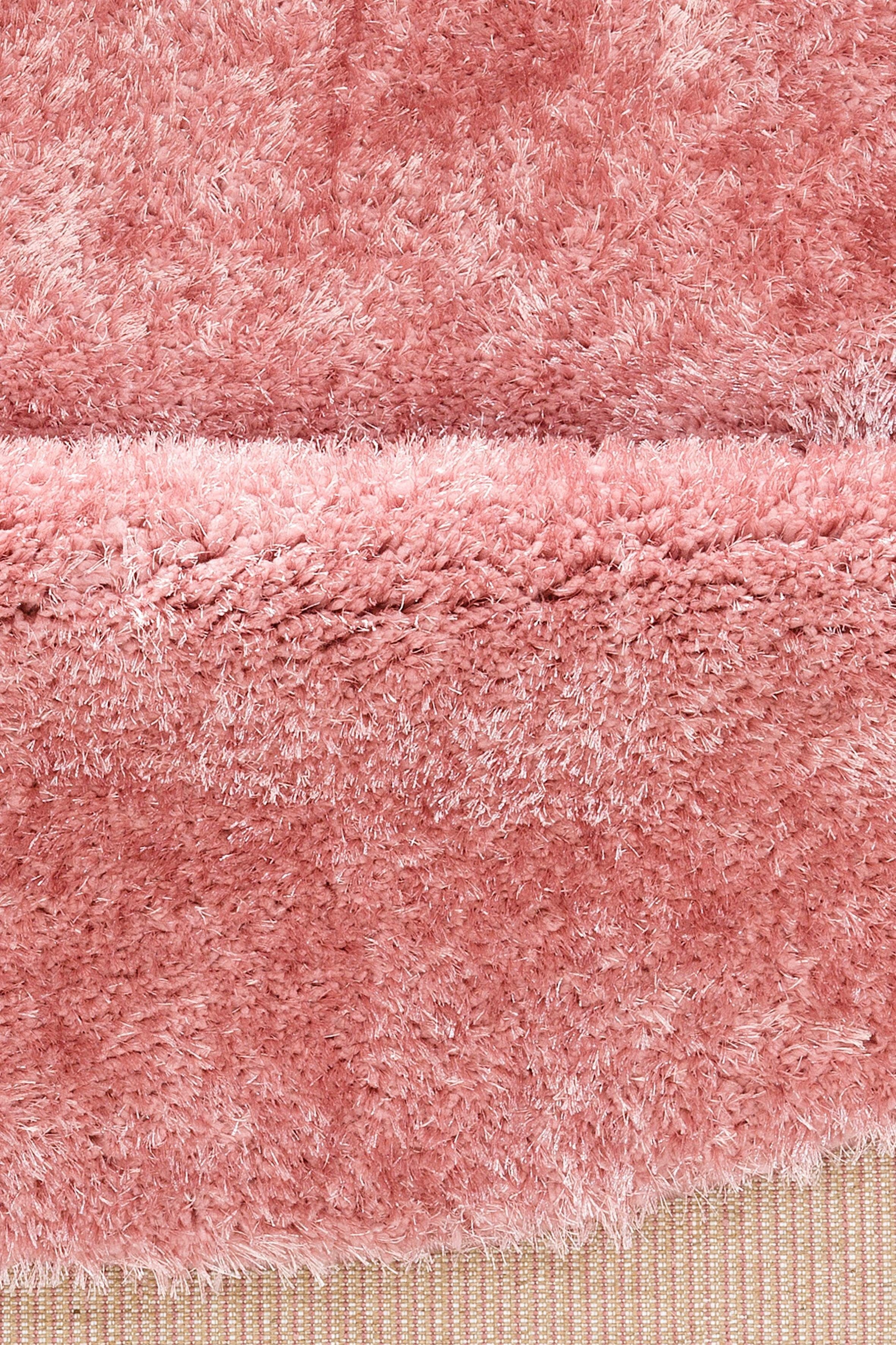 Uni-Farben, Home Mikrofaser besonders affaire, flauschig rosa mm, durch 43 leicht glänzend, Höhe: rund, Malin, Hochflor-Teppich