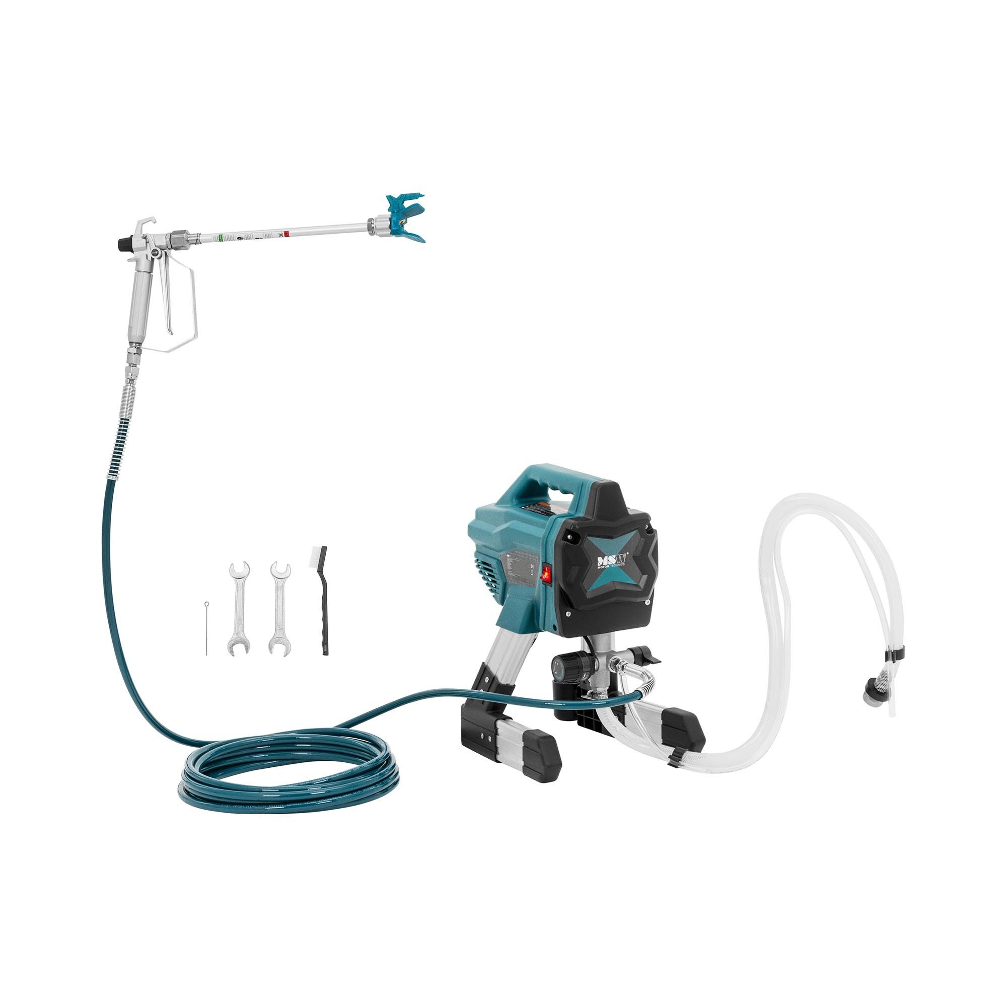 MSW Farbsprühpistole Farbsprühsystem 1,4 l/min 180 bar 7,5 m Schlauch Farbsprühgerät