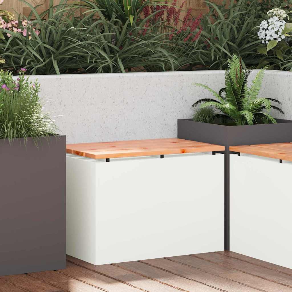 vidaXL Gartenbank Gartenbank Weiß 60 x 40 x 43 cm (1-St)