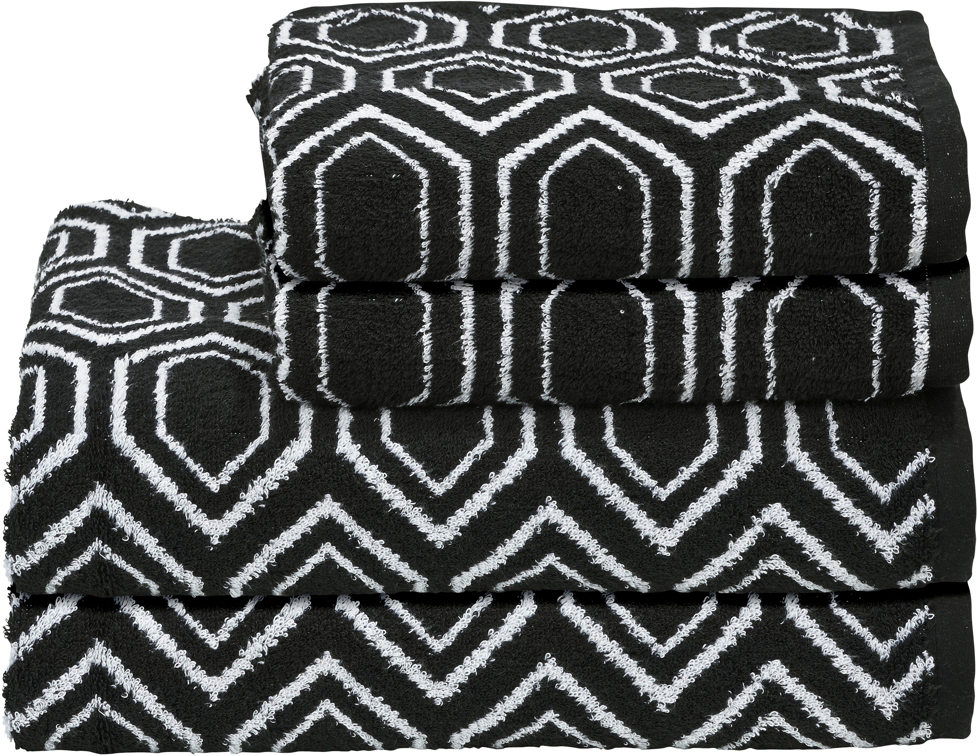 done.® Handtuch Set Daily Shapes Ethno, Jacquard-Walkfrottier (Set, 4-St), günstig online kaufen