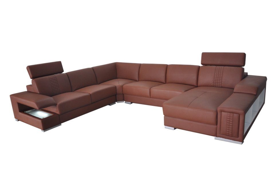 JVmoebel Ecksofa, Ecke Leder Modern XXL Couch Wohnlandschaft Couchen