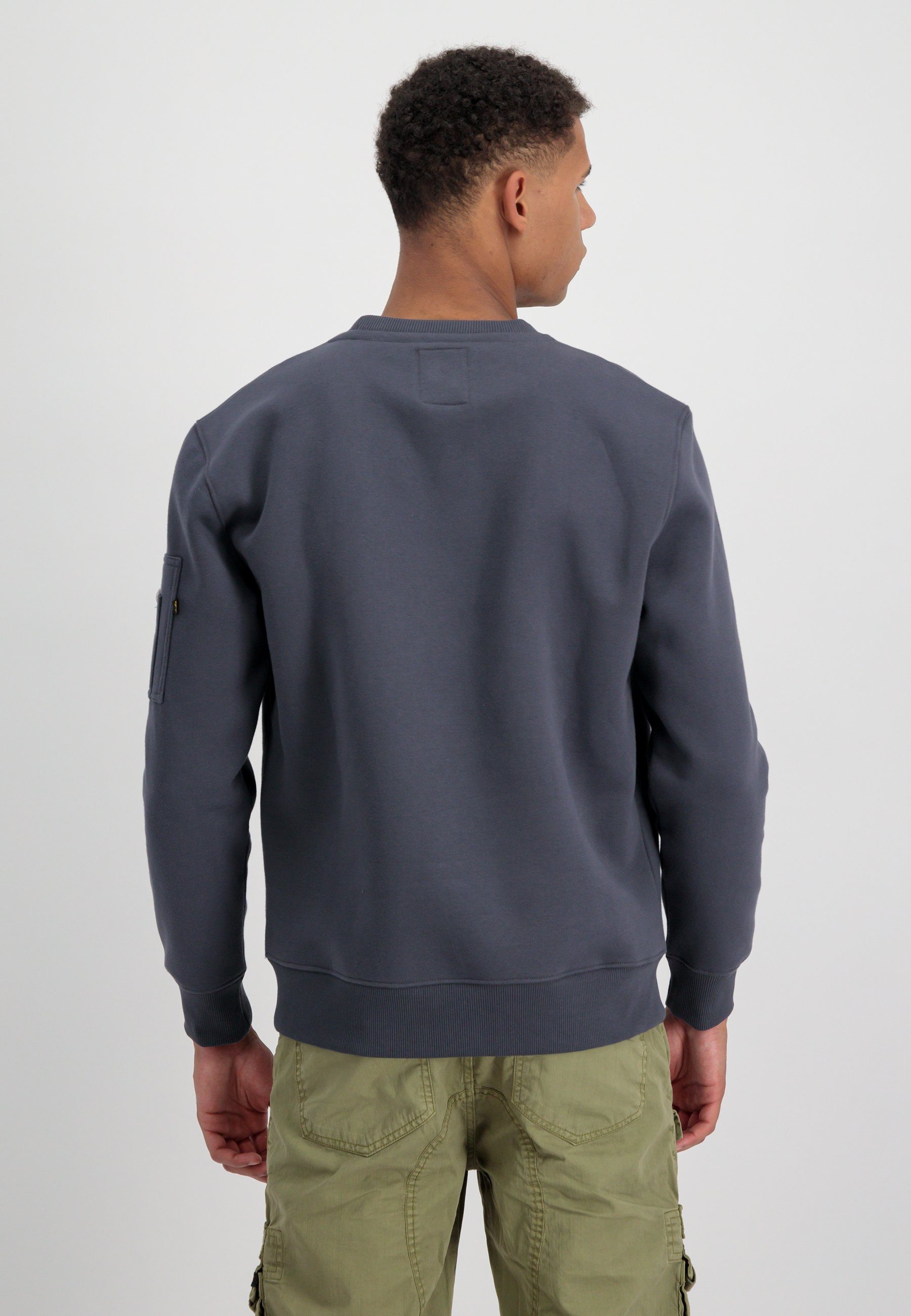 Alpha Industries Sweater Alpha Label - Alpha greyblack Sweatshirts Men Industries Sweater