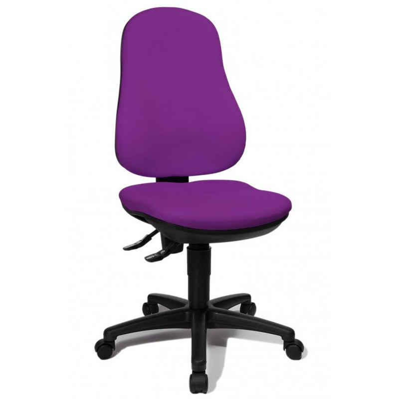 TOPSTAR Drehstuhl Hochwertiger Drehstuhl violett lila Bürostuhl ergonomische Form