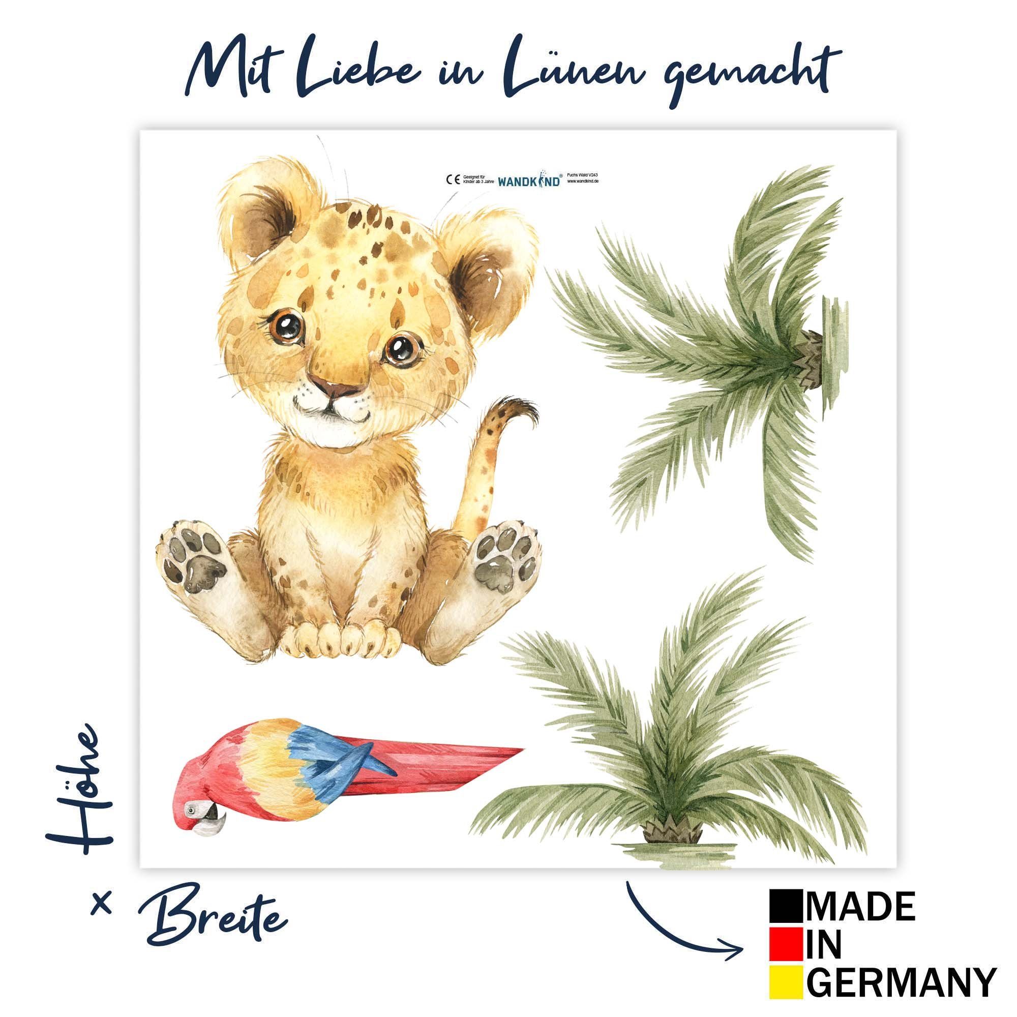 WANDKIND Wandtattoo Löwe & Papagei V352 (Löwe)