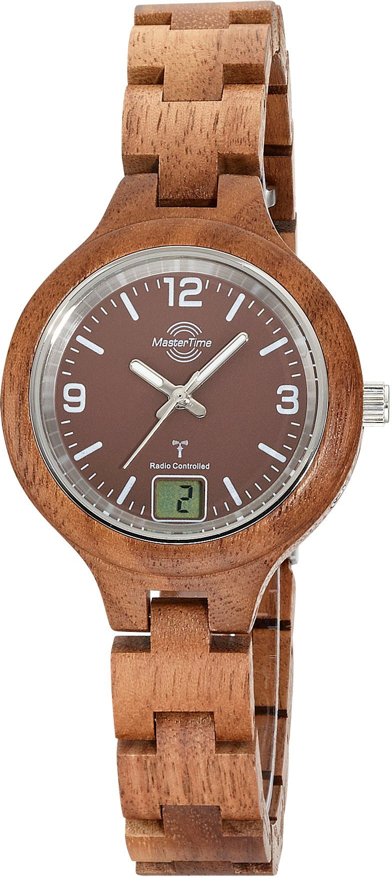 MASTER TIME Funkuhr Specialist Wood, MTLW-10750-81W